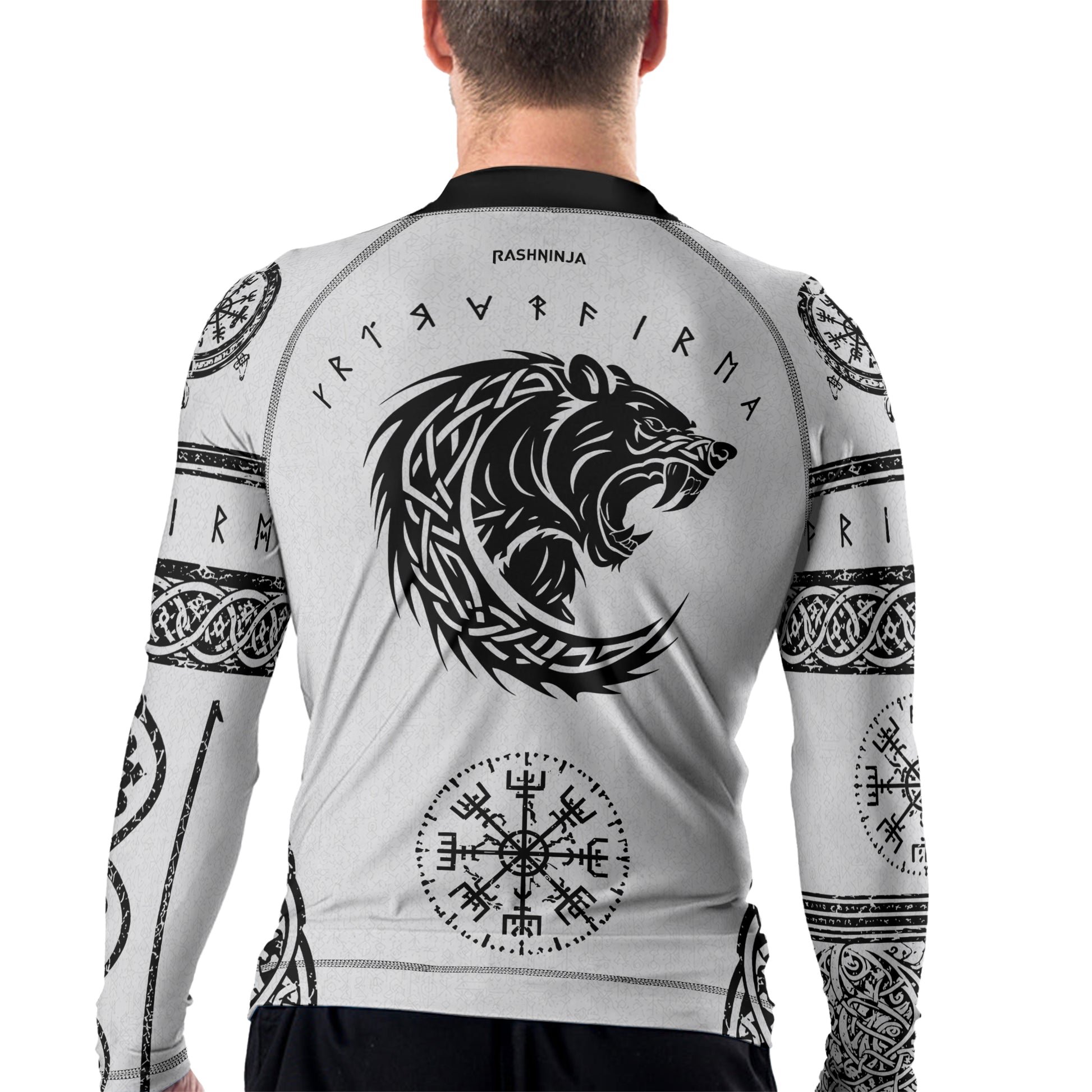 Rashninja Yggdrasil Bear Viking Men's Long Sleeve Rash Guard