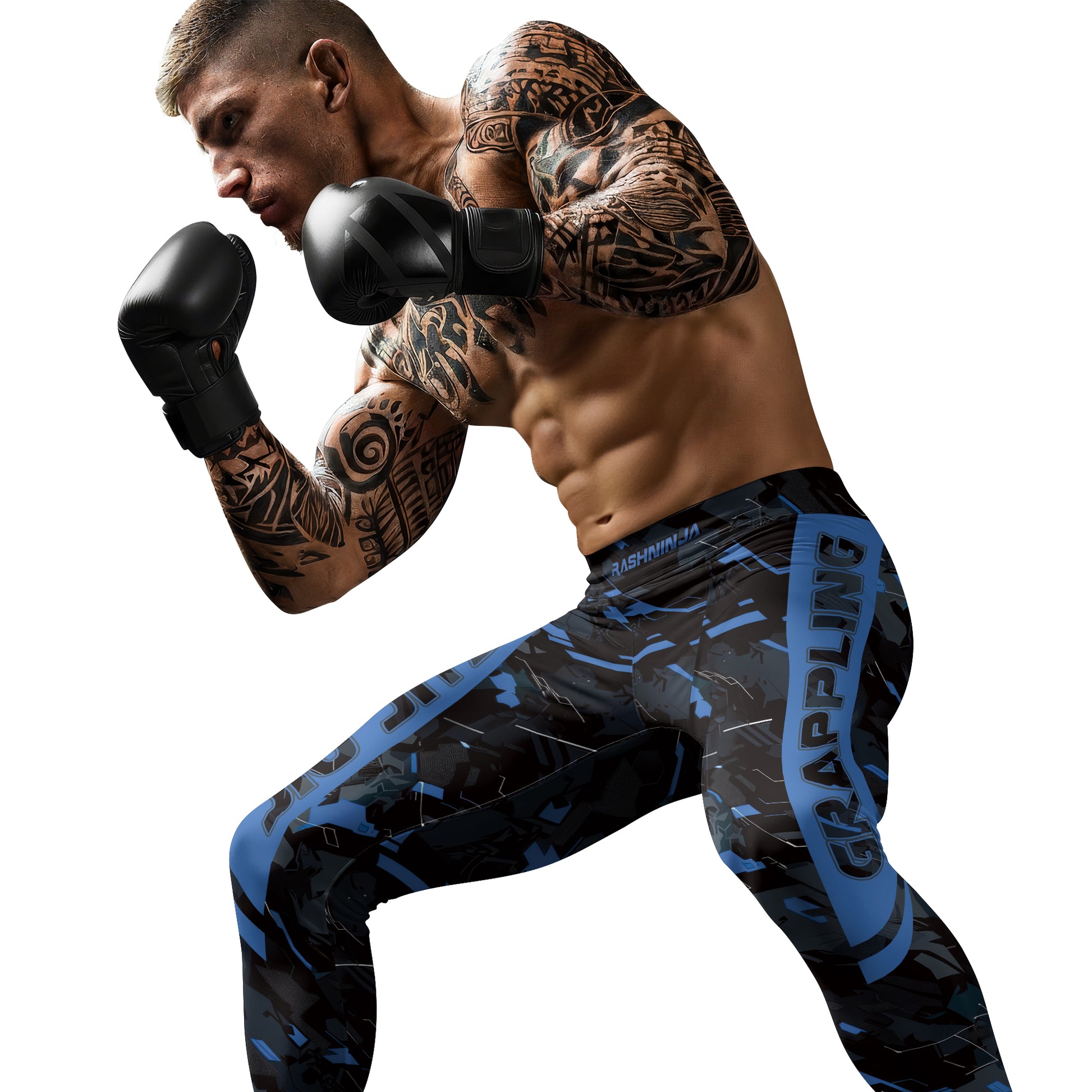 Rashninja Blue Triangle Men's Spats