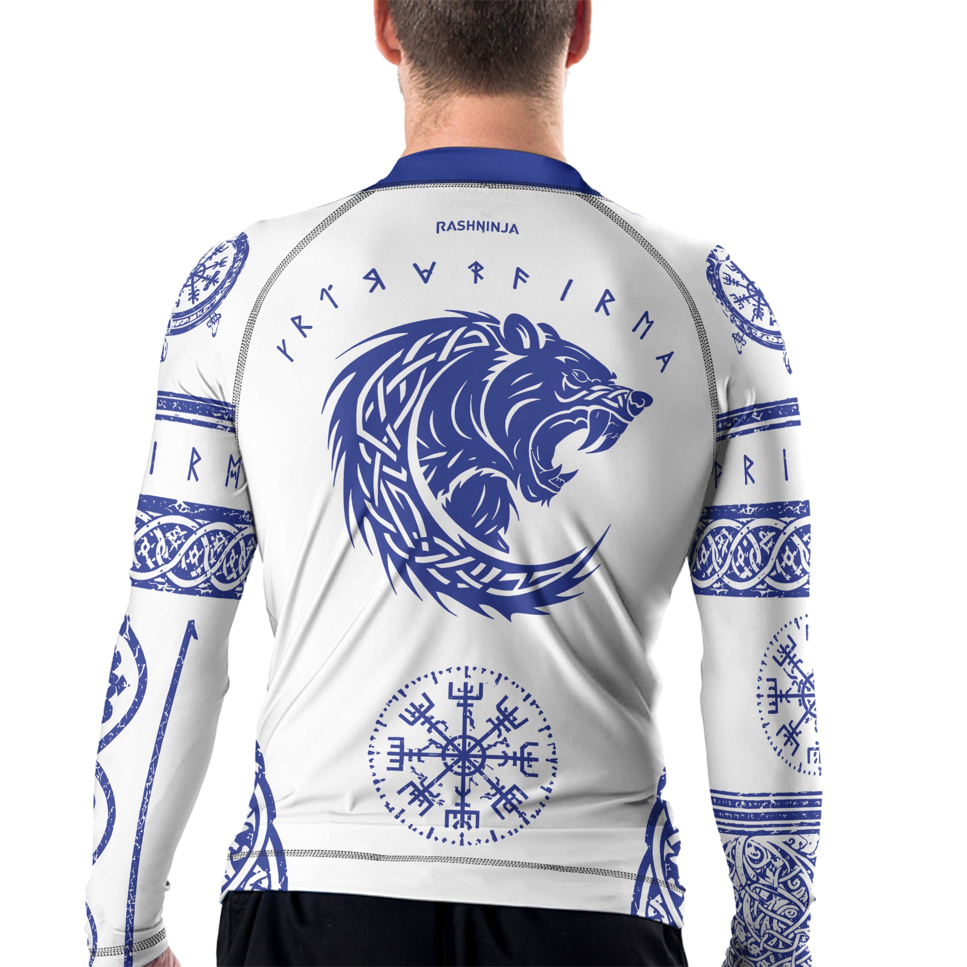 Rashninja Yggdrasil Bear Viking Men's Long Sleeve Rash Guard