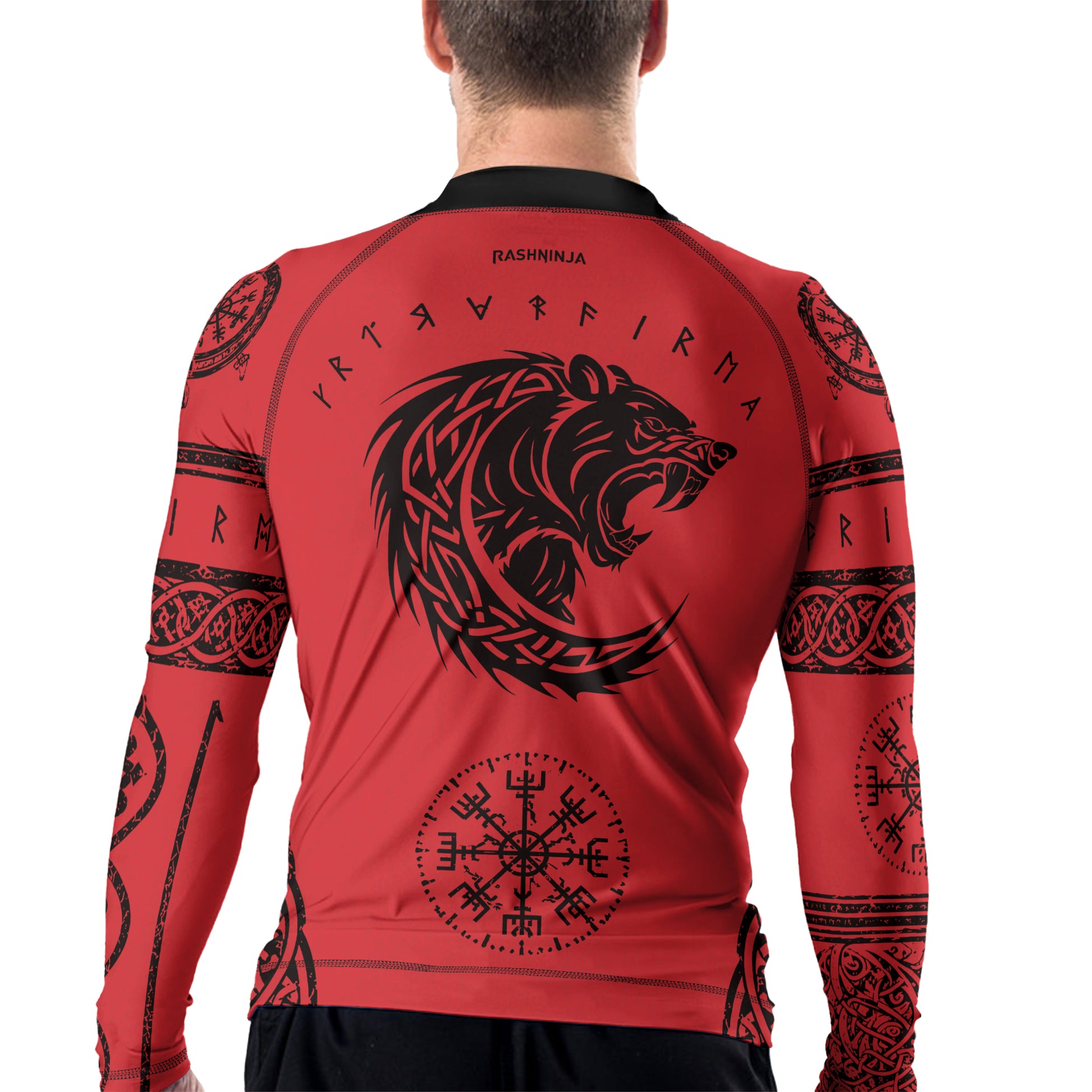 Rashninja Yggdrasil Bear Viking Men's Long Sleeve Rash Guard