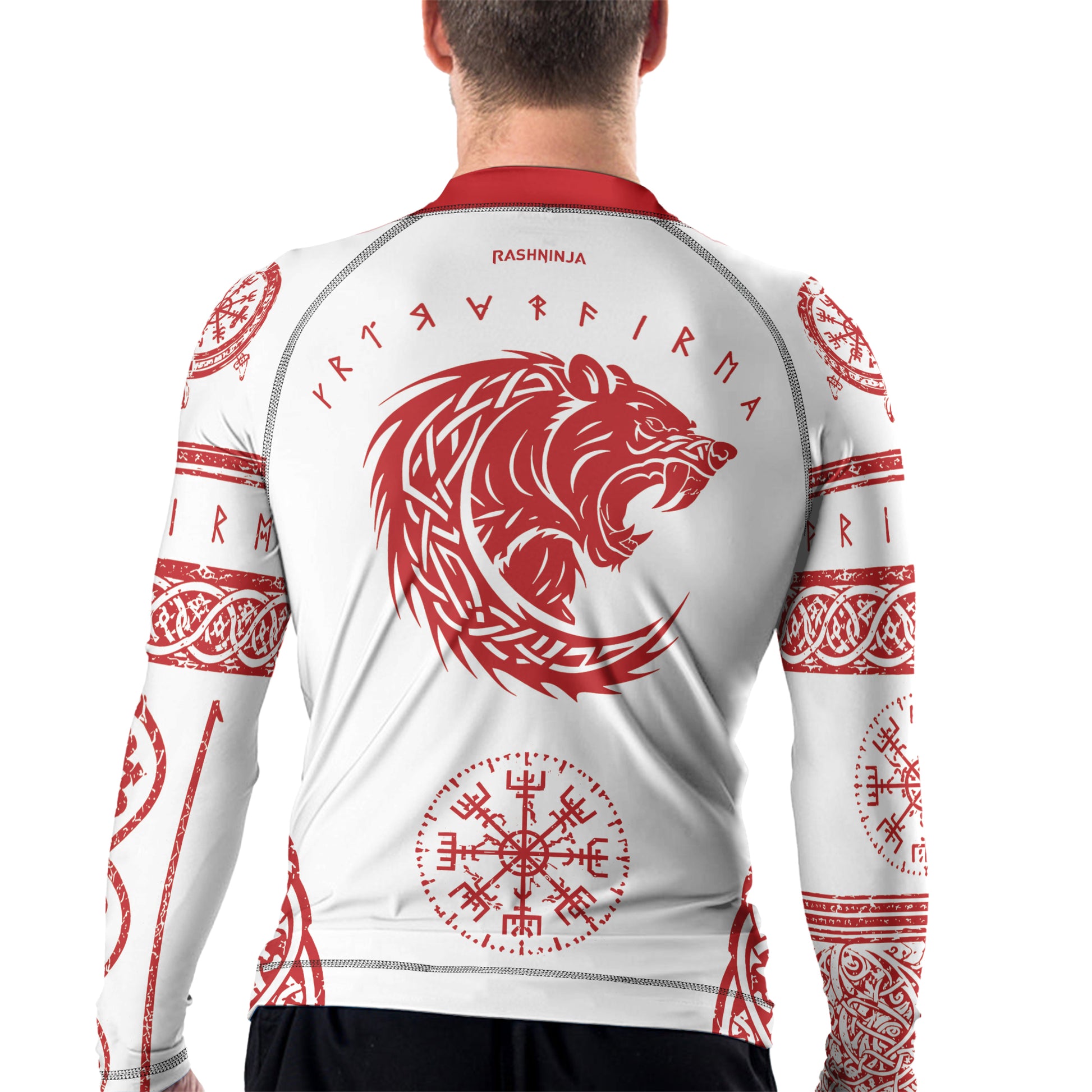 Rashninja Yggdrasil Bear Viking Men's Long Sleeve Rash Guard