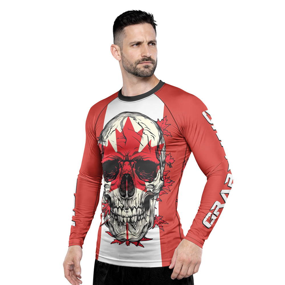 Rashninja Patriot Canada Flag Men's Long Sleeve Rash Guard