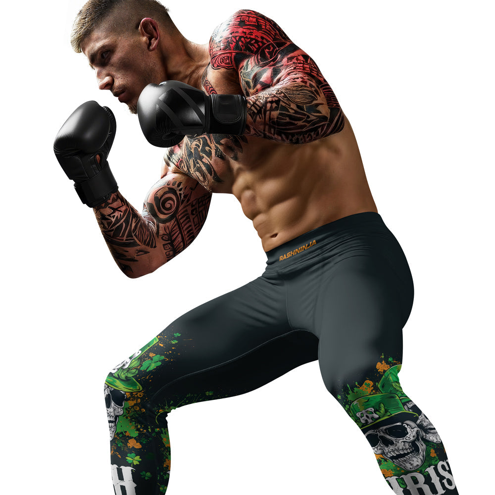 Rashninja Irish Leprechaun Skull Men's Spats