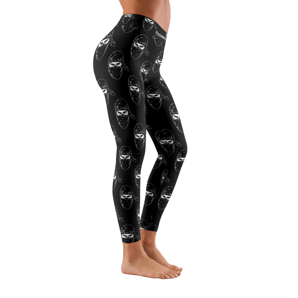 Rashninja Ninja Stealth Pattern Black Women's Leggings