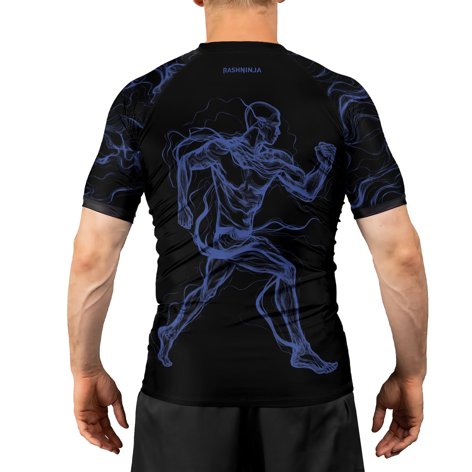 Rashninja Cyber Energy Motion Men's Short Sleeve Rash Guard