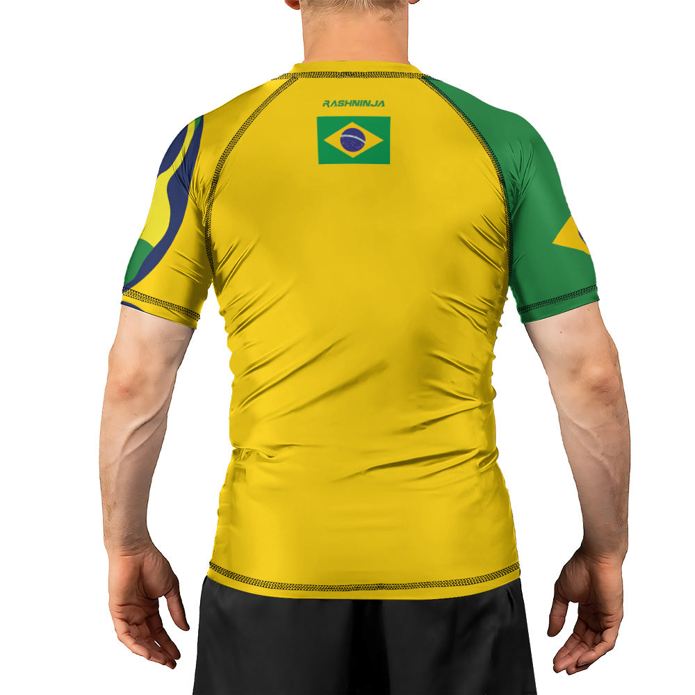 Rashninja Patriot Mexico Flag Men's Short Sleeve Rash Guard