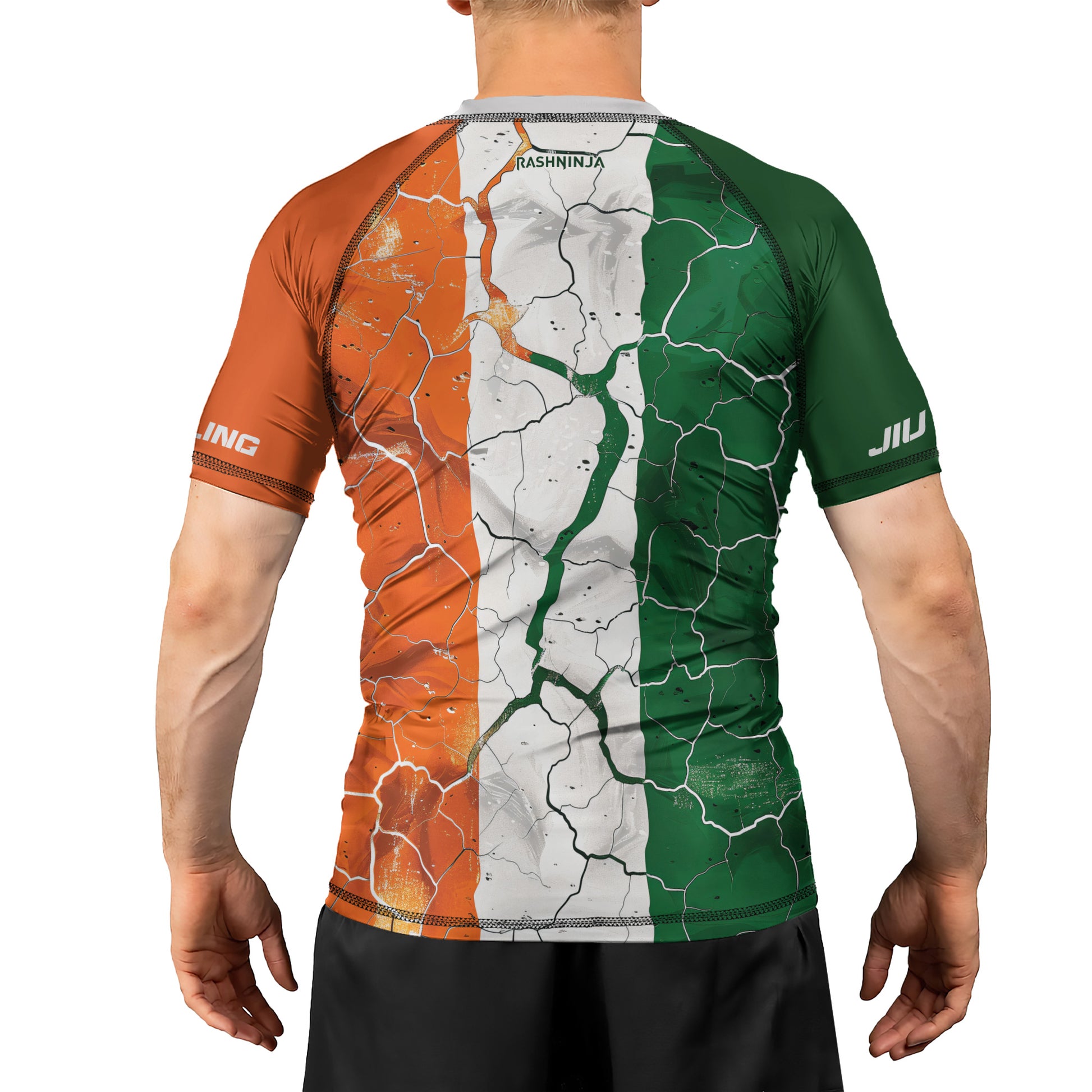 Rashninja Patriot Ireland Flag Men's Short Sleeve Rash Guard