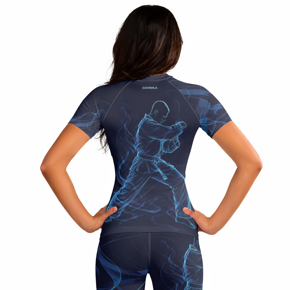 Rashninja Cyber Martial Artist Women's Short Sleeve Rash Guard