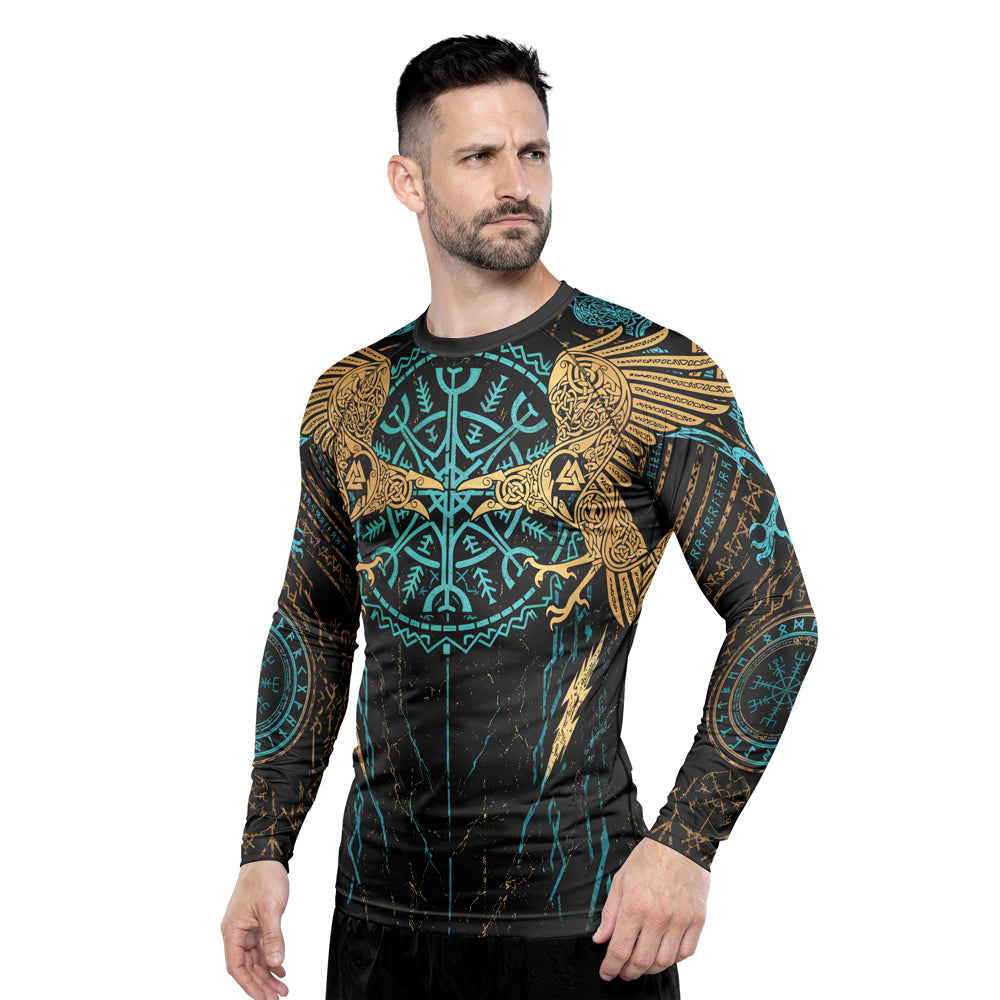 Rashninja Viking Raven Men's Long Sleeve Rash Guard
