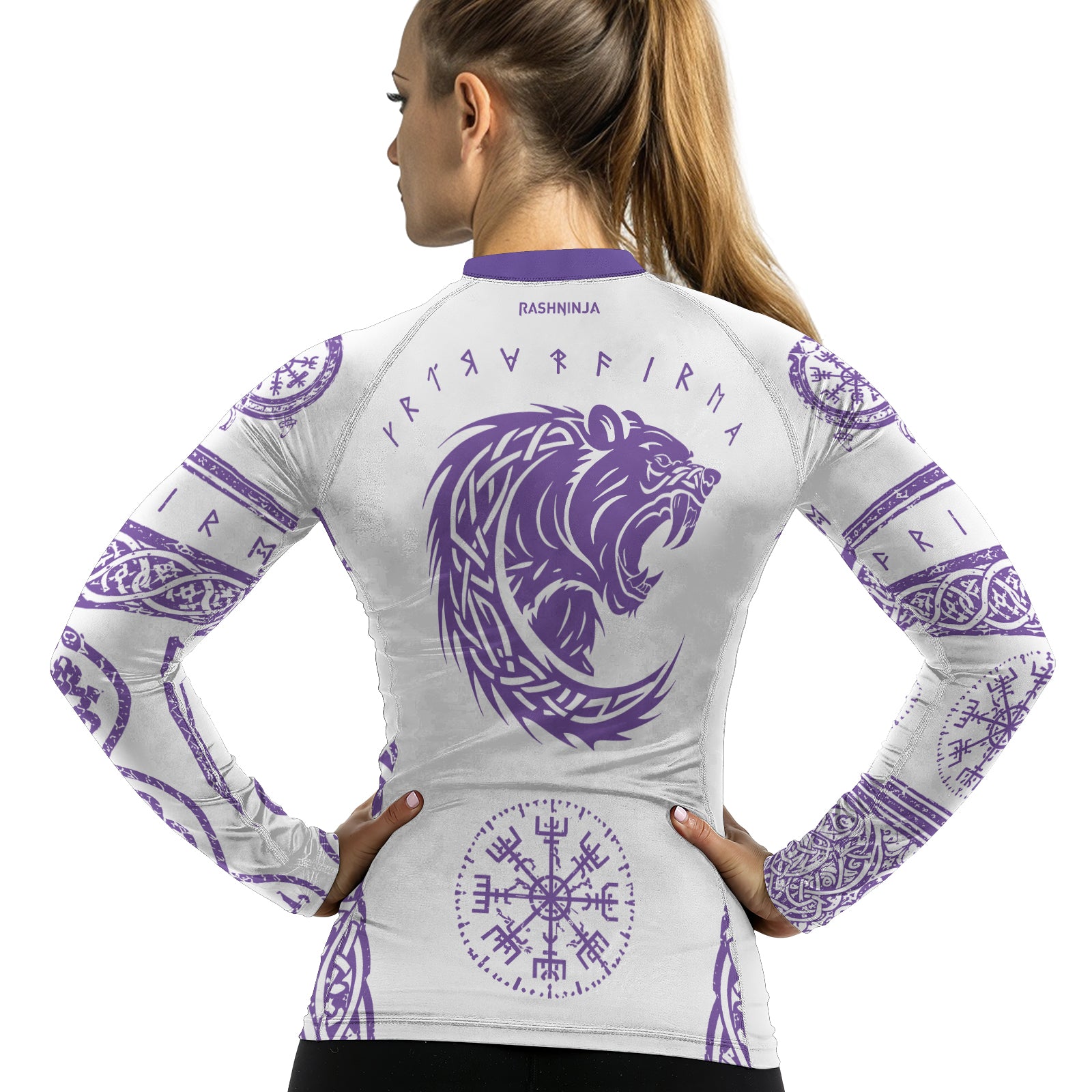 Rashninja Yggdrasil Bear Viking Women's Long Sleeve Rash Guard
