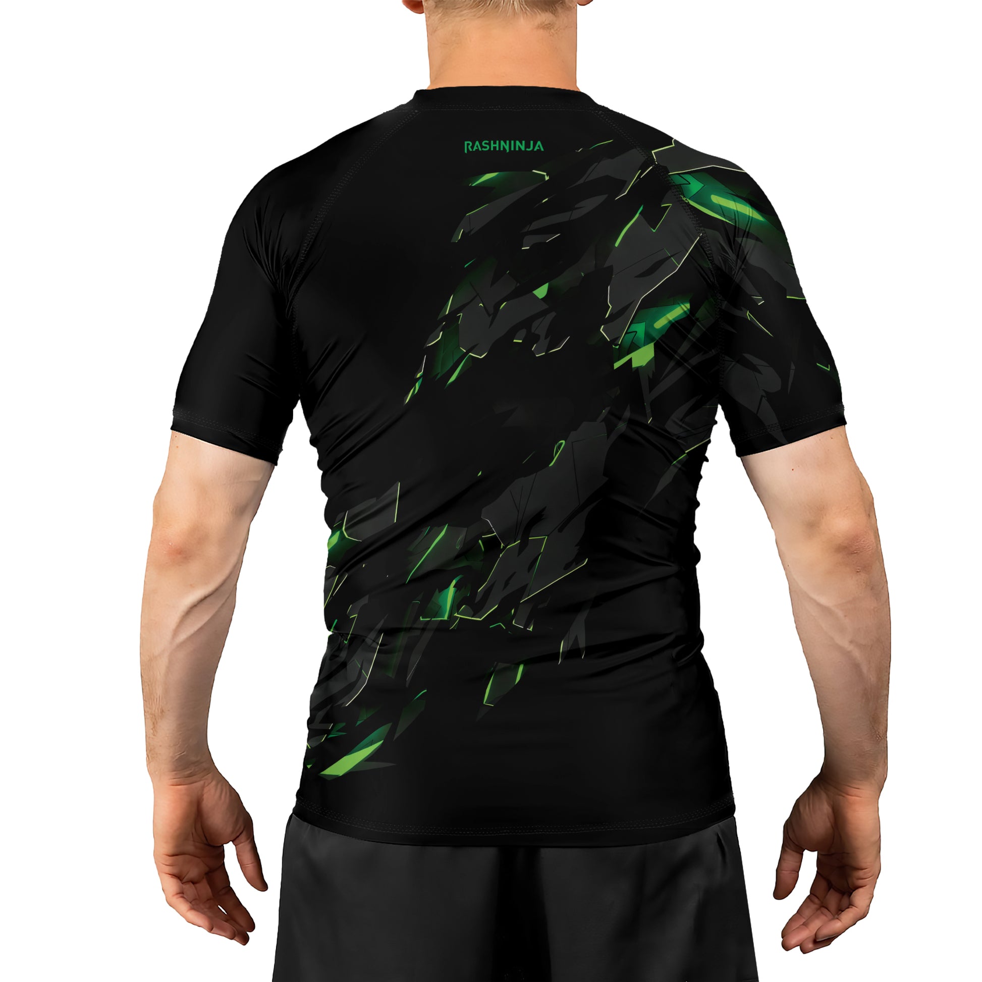 Rashninja Cyber Fracture Men's Short Sleeve Rash Guard