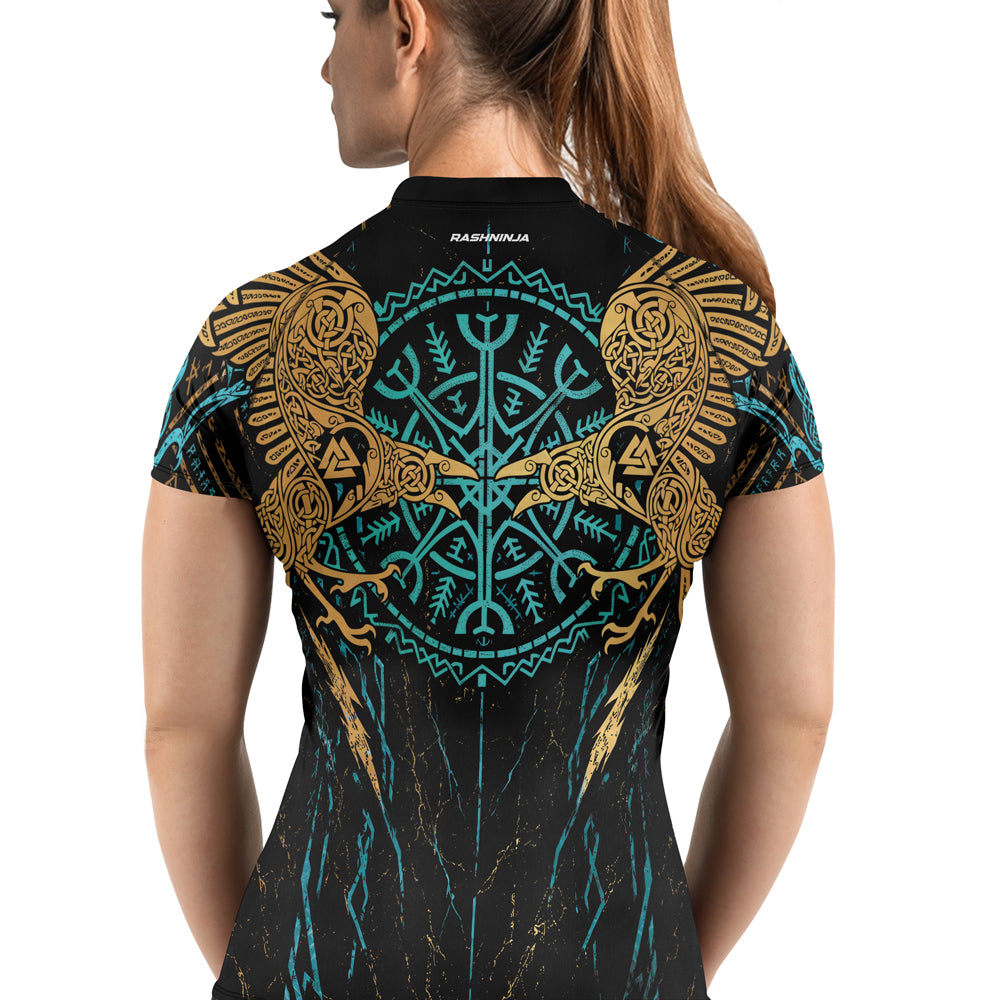 Rashninja Viking Raven Women's Short Sleeve Rash Guard