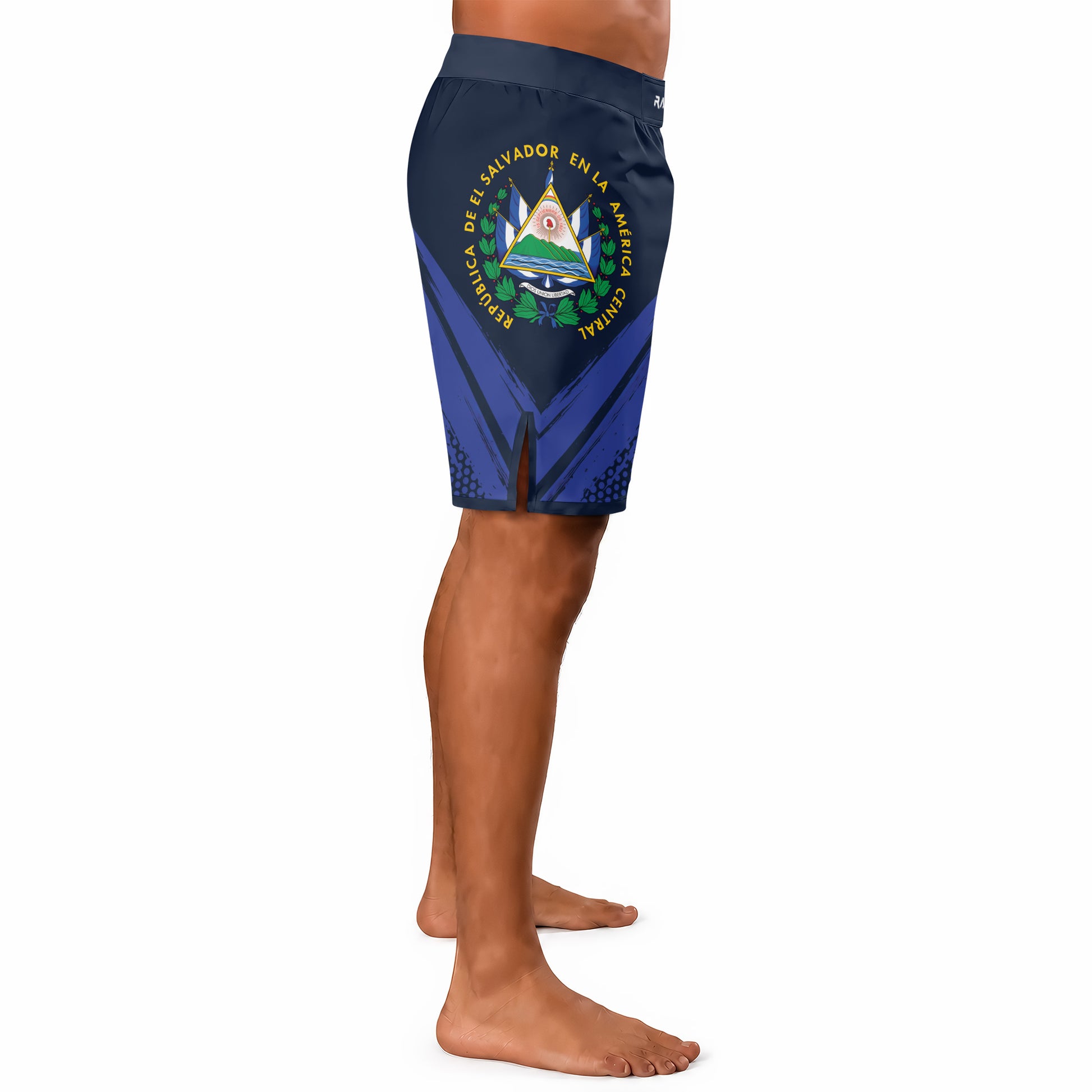 Rashninja Patriot El Salvador Flag Men's Fight Shorts