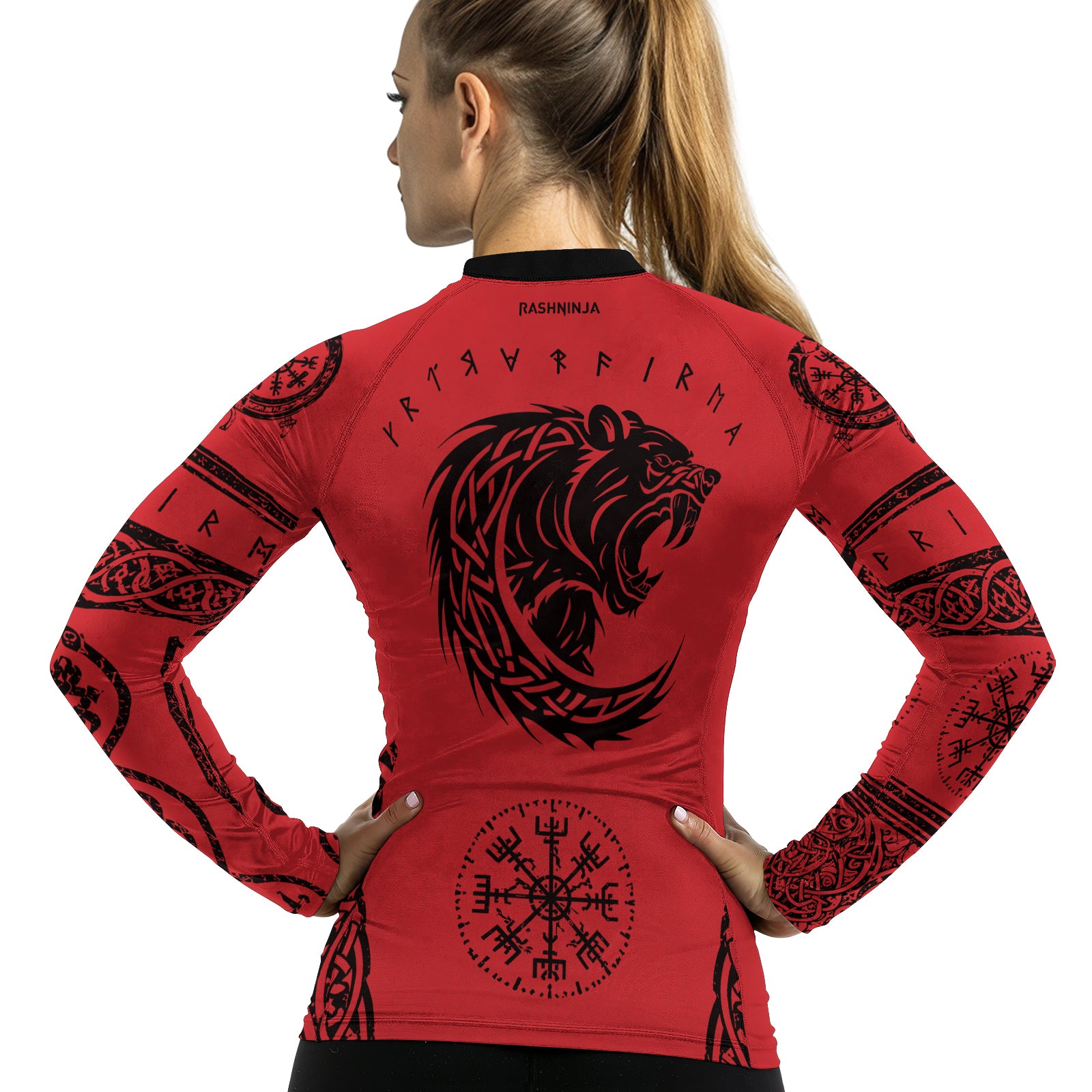 Rashninja Yggdrasil Bear Viking Women's Long Sleeve Rash Guard