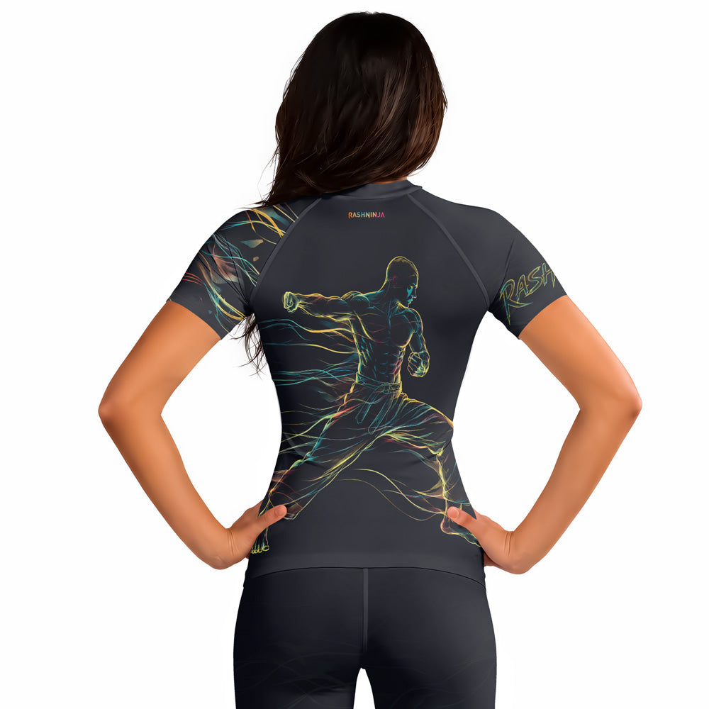 Rashninja Cyber Energy Fighter Women's Short Sleeve Rash Guard