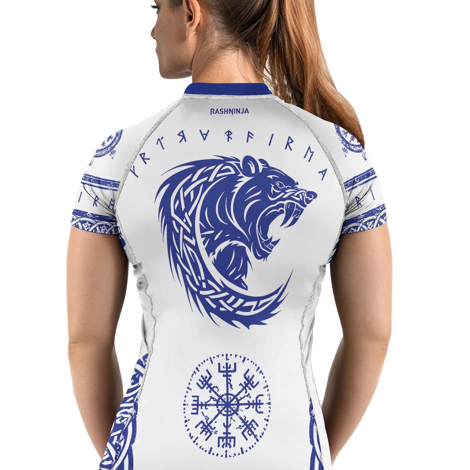 Rashninja Yggdrasil Bear Viking Women's Short Sleeve Rash Guard