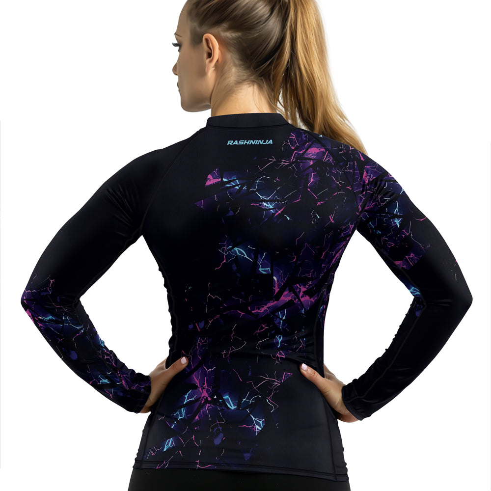 Rashninja Cyber Lightning Women's Long Sleeve Rash Guard