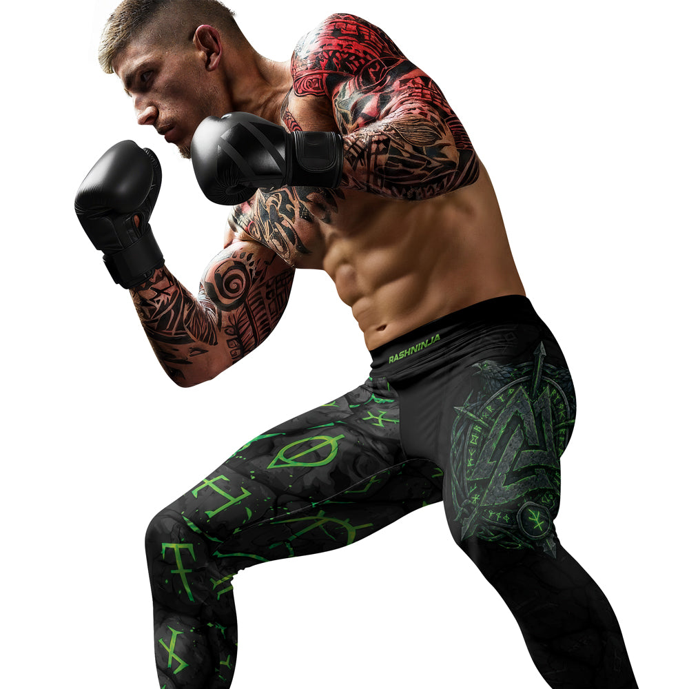 Rashninja Viking Raven Vegvisir Men's Spats