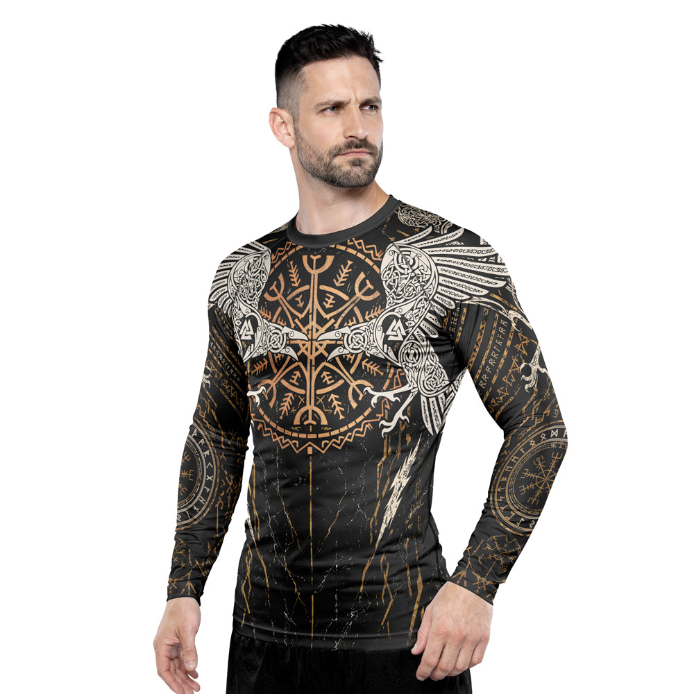 Rashninja Viking Raven Men's Long Sleeve Rash Guard