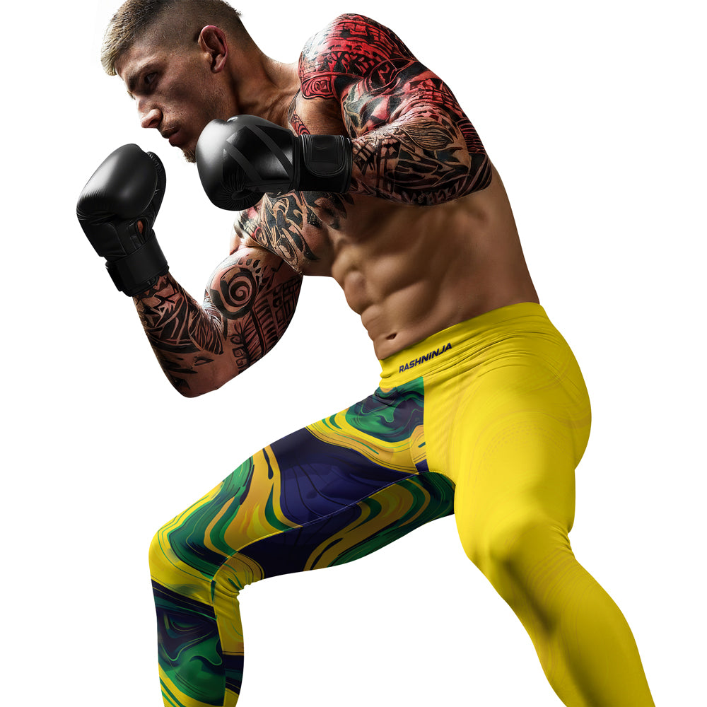 Rashninja Patriot Brazil Flag Men's Spats