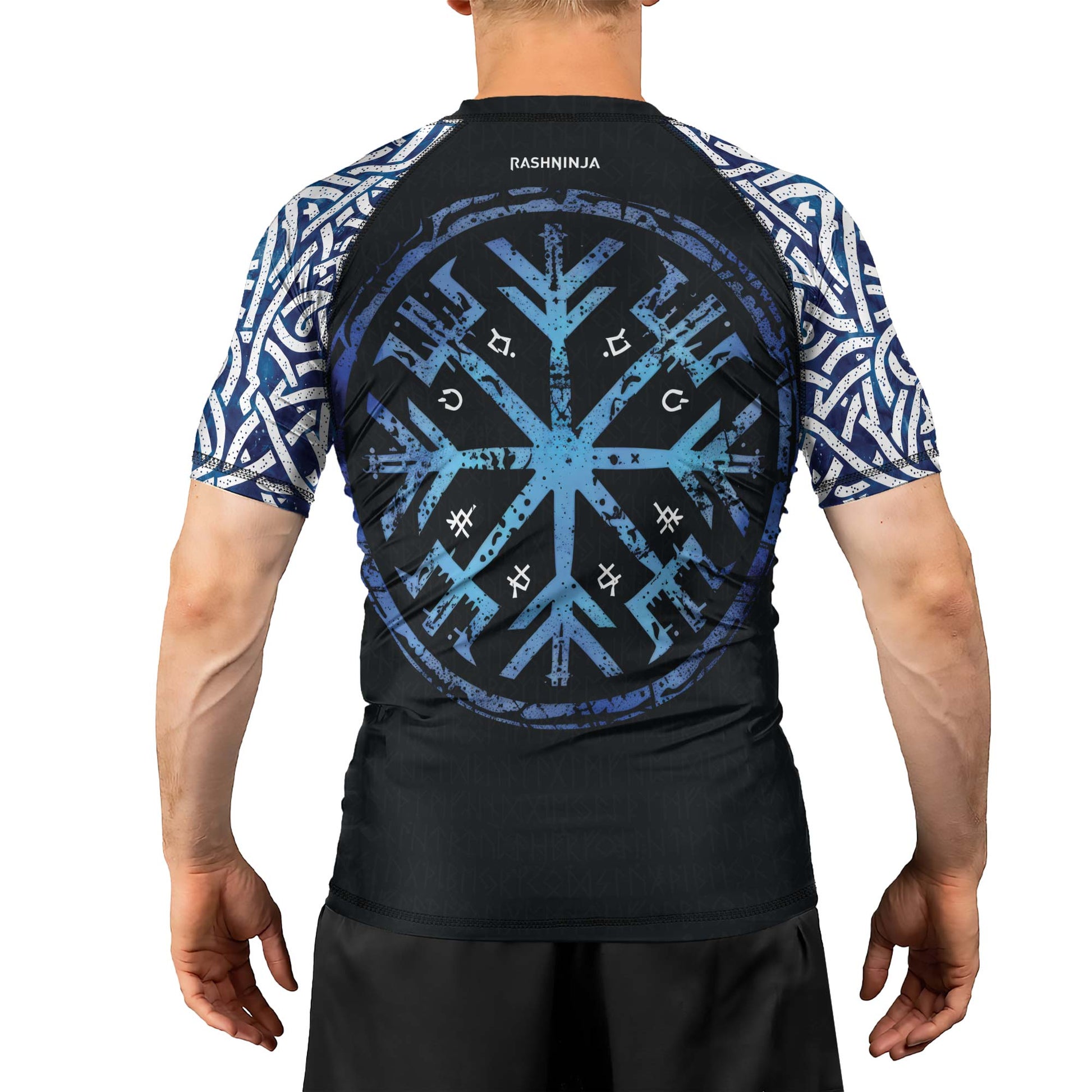 Rashninja Viking Helm of Awe Men's Short Sleeve Rash Guard