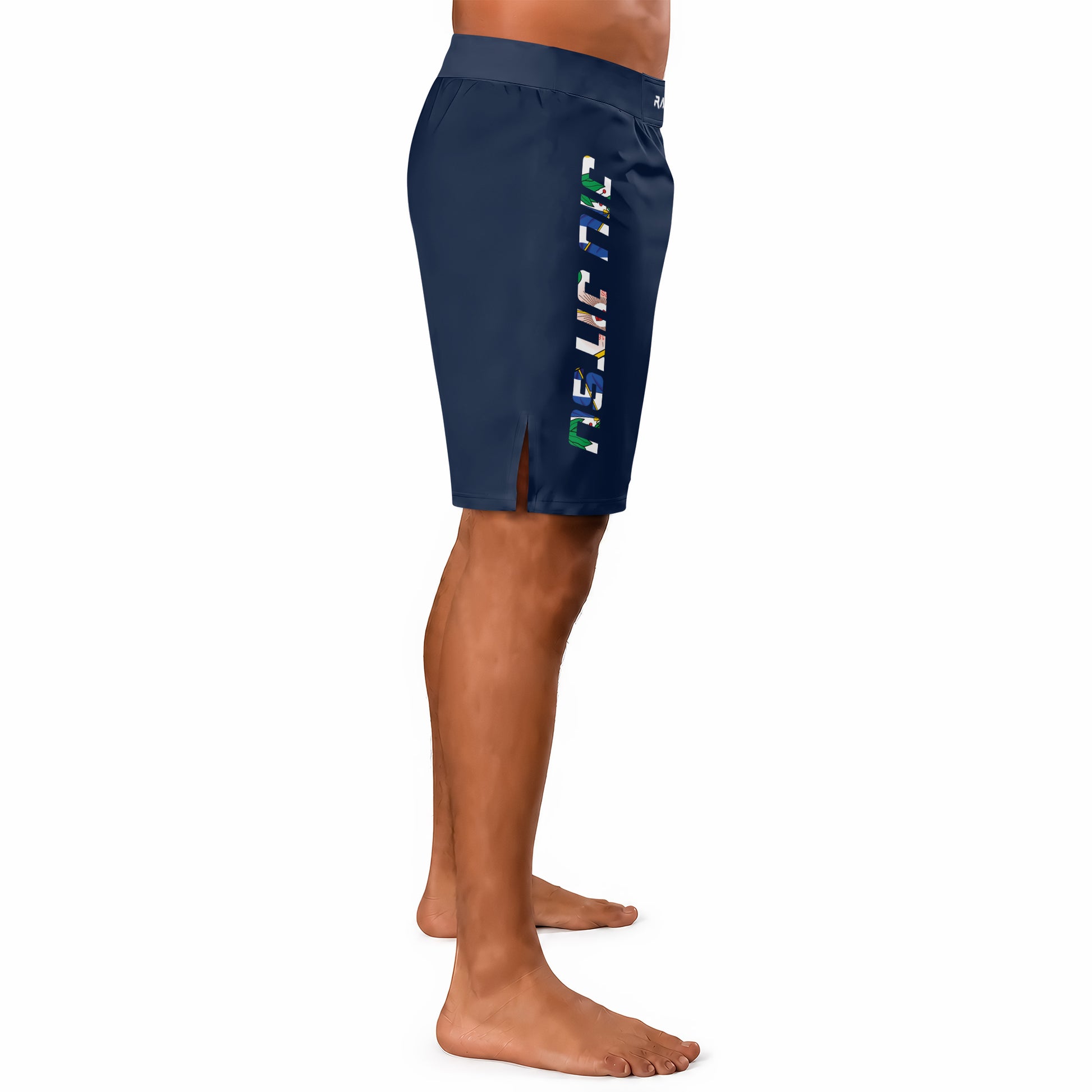 Rashninja Patriot El Salvador Flag Men's Fight Shorts