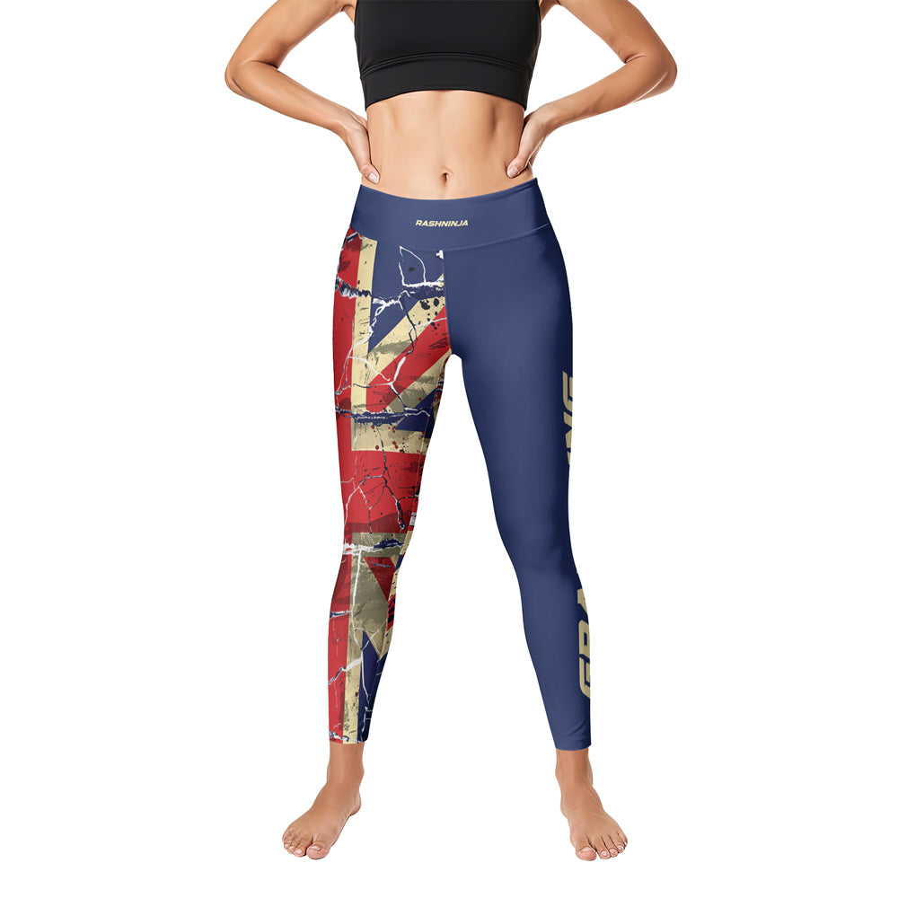 Rashninja Patriot United Kingdom Flag Stripe Women's Leggings
