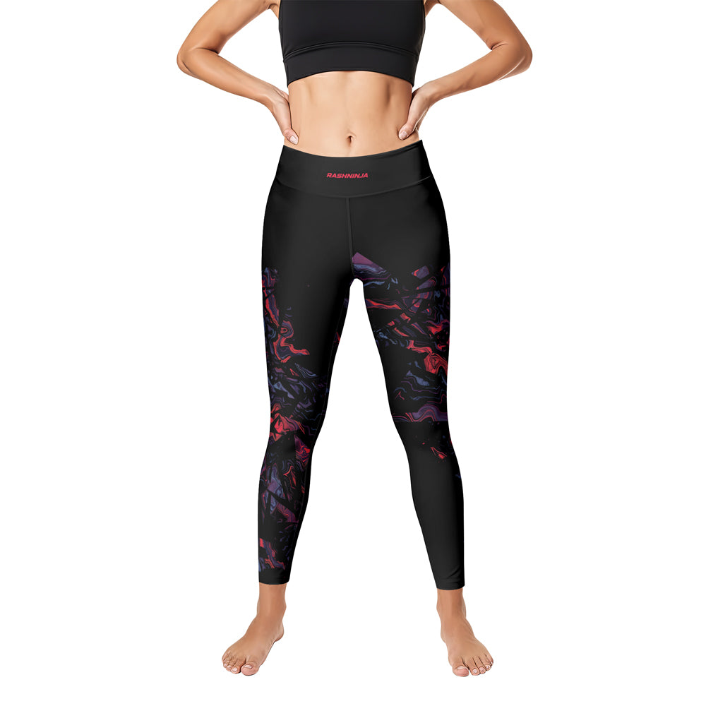 Rashninja Red Cyber Marble Women's Leggings