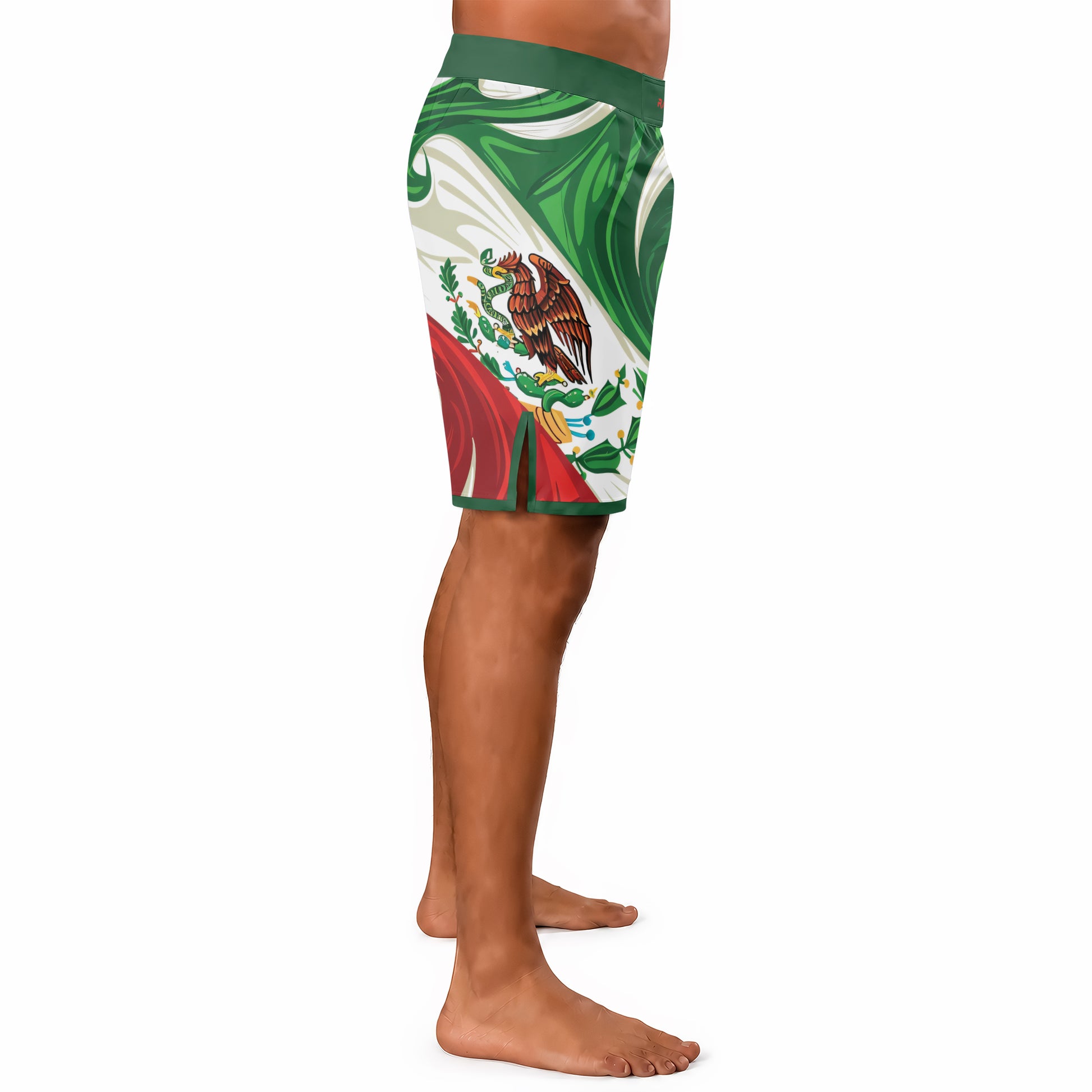 Rashninja Patriot Mexico Flag Men's Fight Shorts