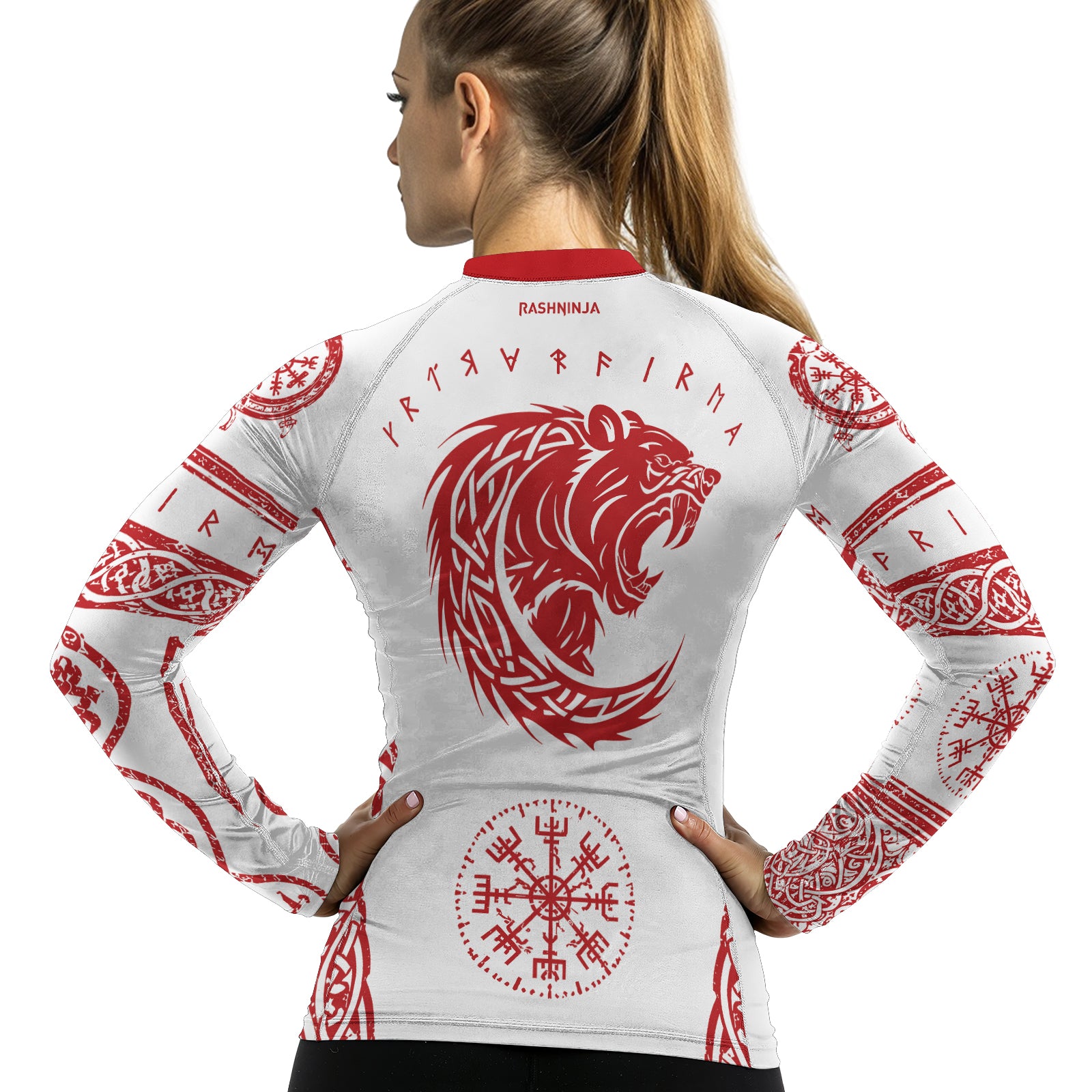 Rashninja Yggdrasil Bear Viking Women's Long Sleeve Rash Guard
