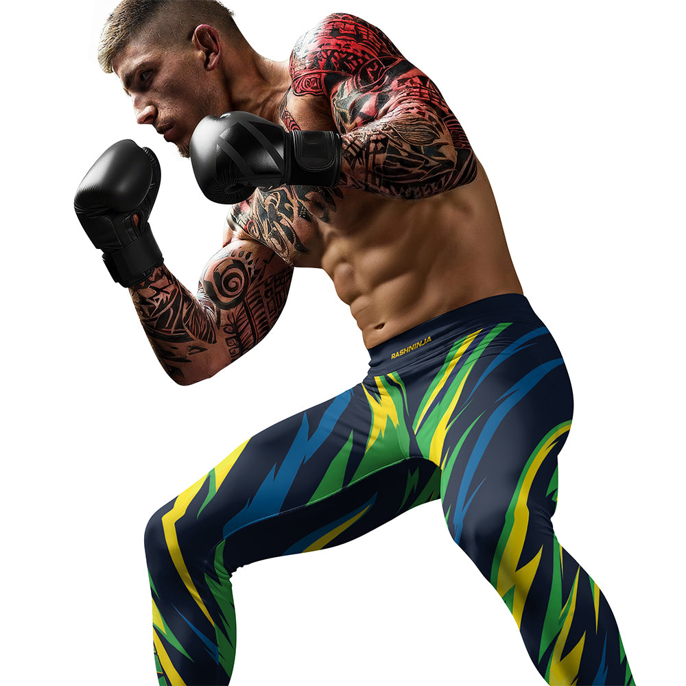 Rashninja Patriot Brazil Flag Men's Spats
