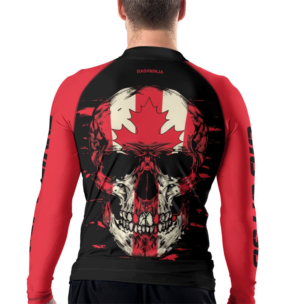 Rashninja Patriot Canada Flag Men's Long Sleeve Rash Guard