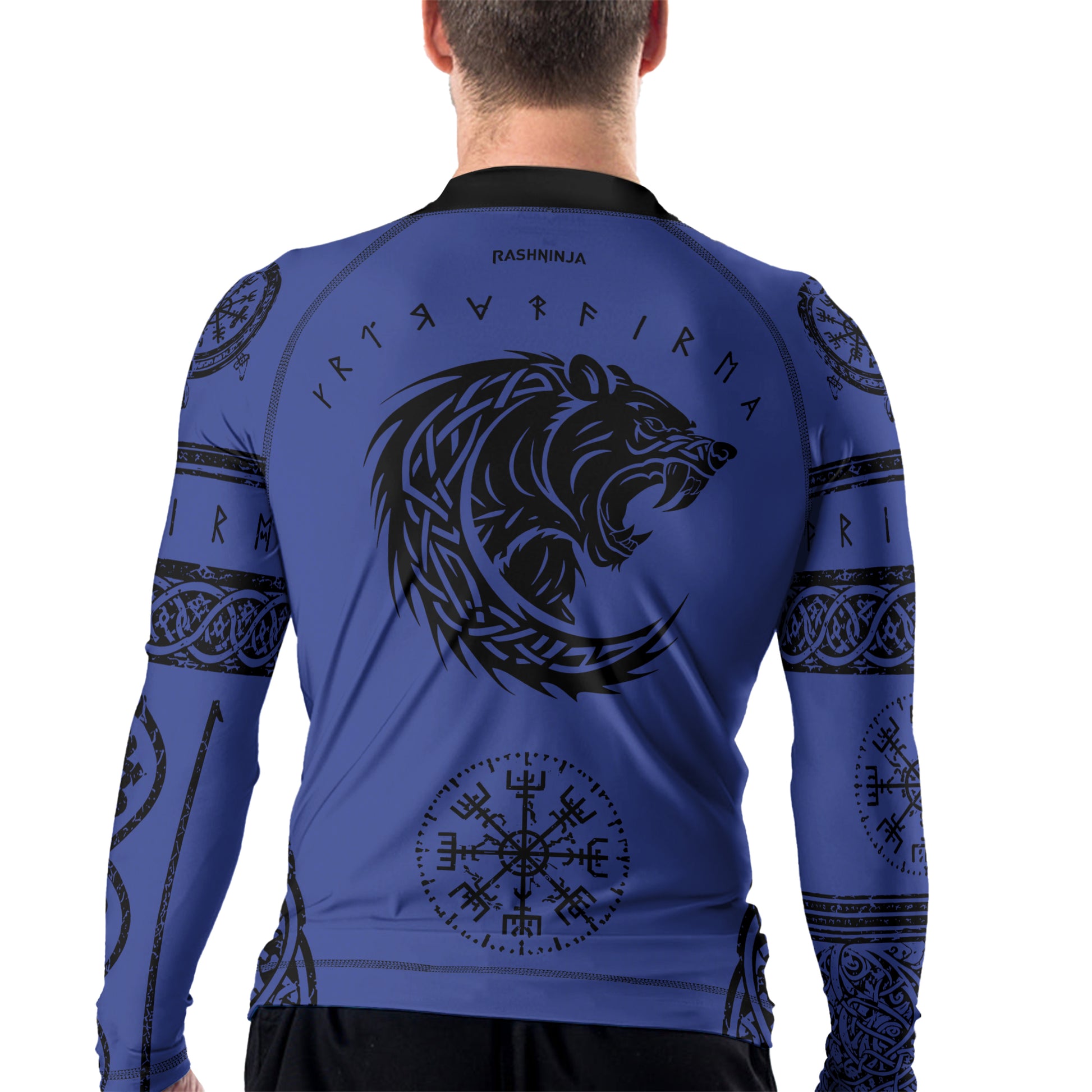 Rashninja Yggdrasil Bear Viking Men's Long Sleeve Rash Guard
