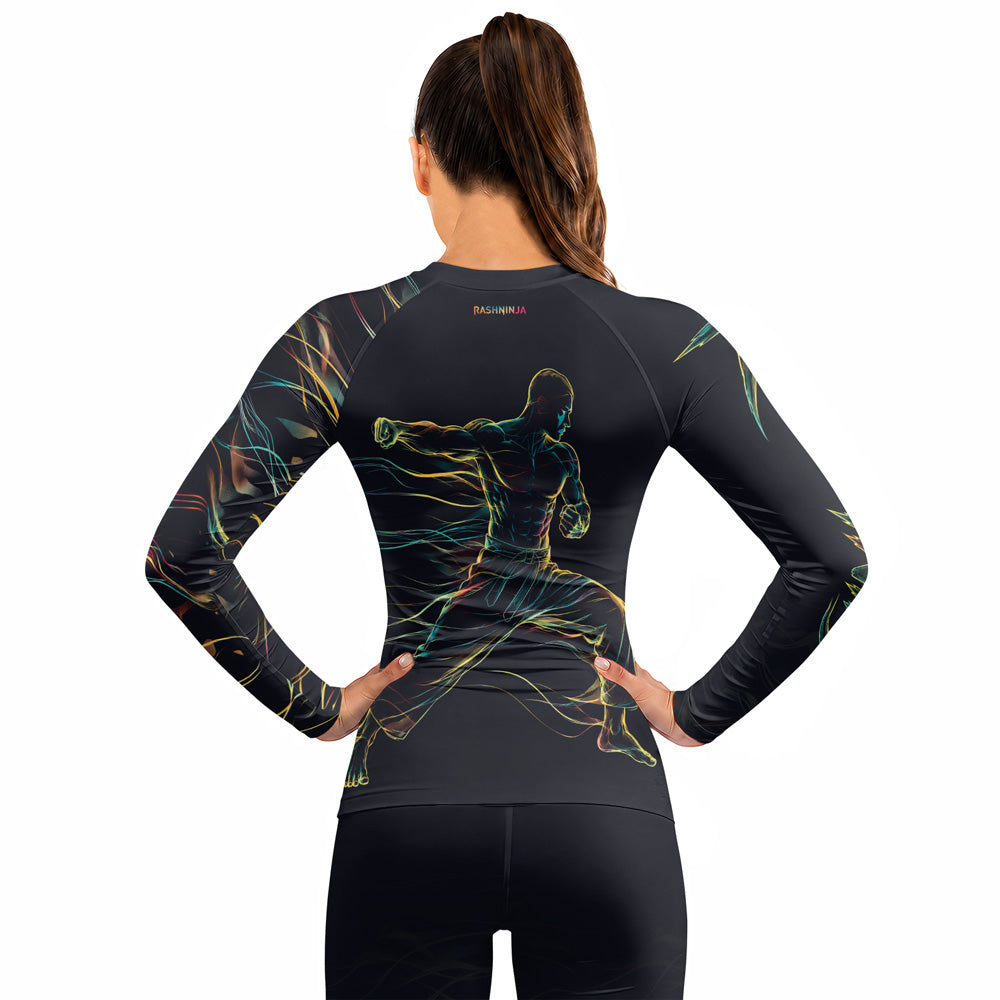 Rashninja Cyber Energy Fighter Women's Long Sleeve Rash Guard