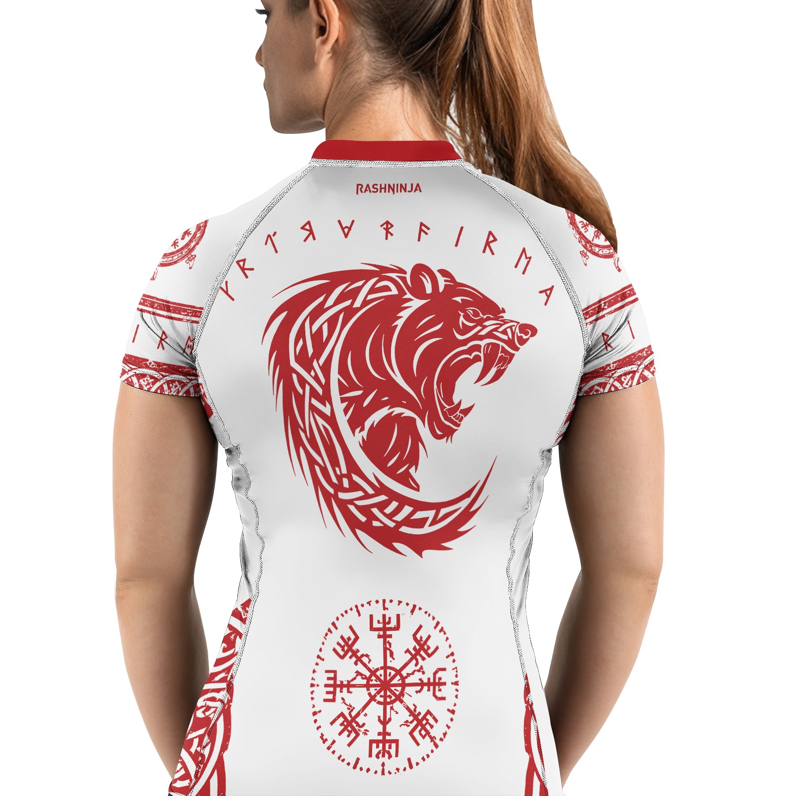 Rashninja Yggdrasil Bear Viking Women's Short Sleeve Rash Guard