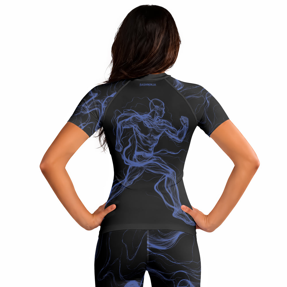 Rashninja Cyber Energy Motion Women's Short Sleeve Rash Guard