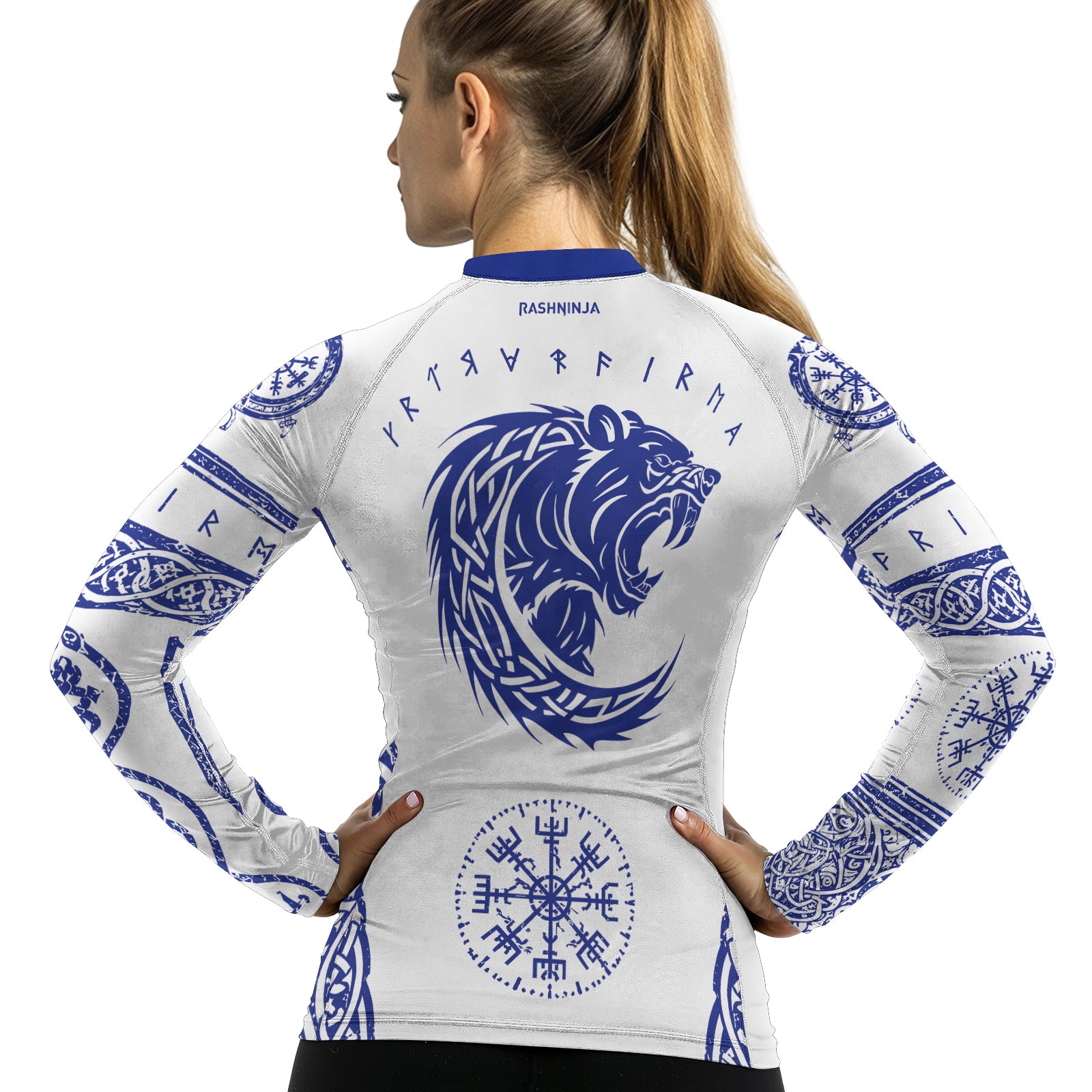 Rashninja Yggdrasil Bear Viking Women's Long Sleeve Rash Guard