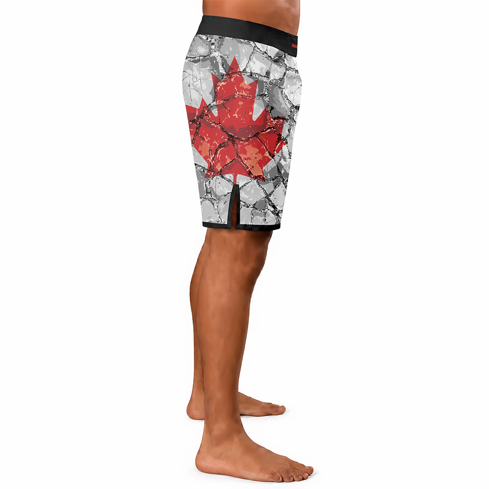 Rashninja Patriot Canada Flag Men's Fight Shorts