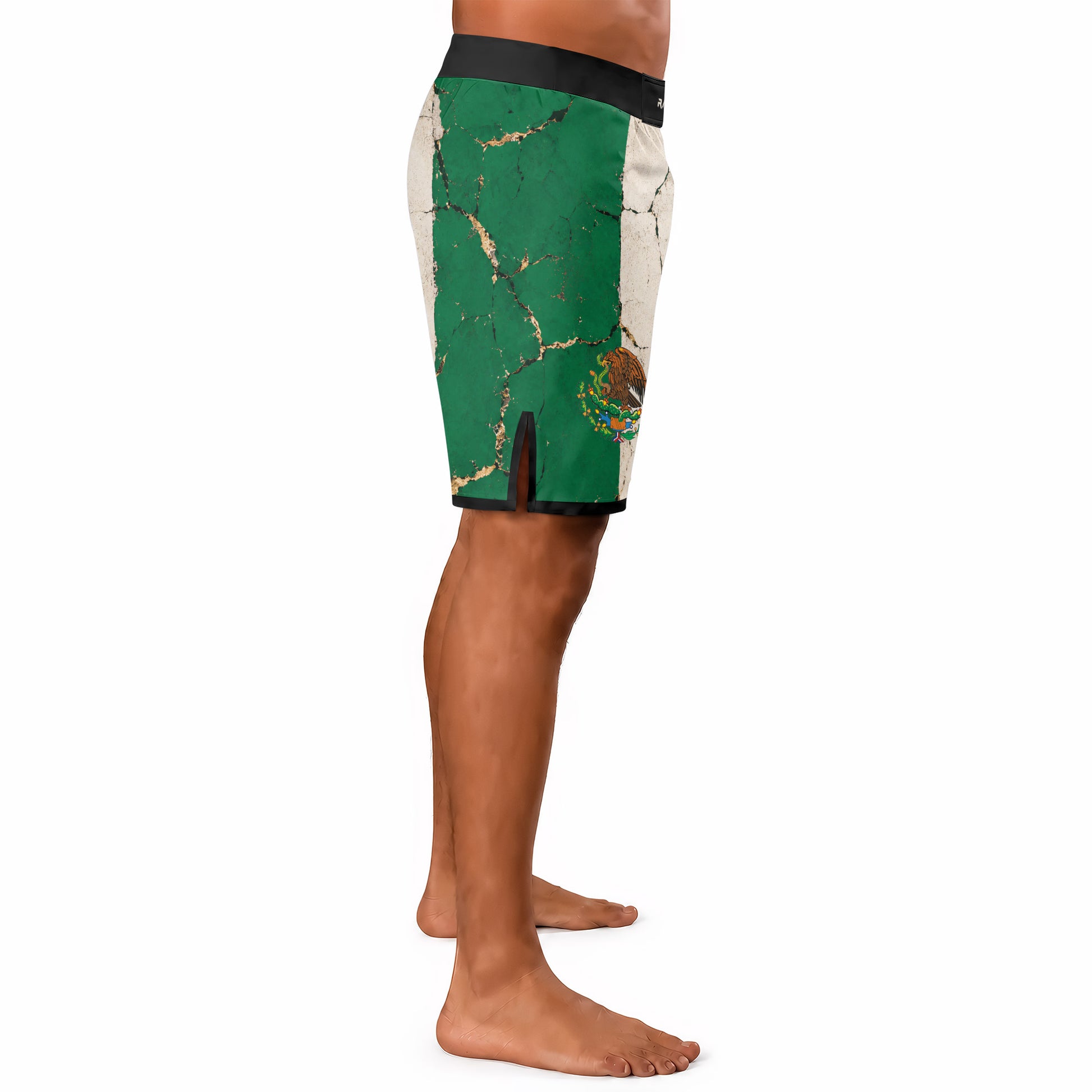 Rashninja Patriot Mexico Flag Men's Fight Shorts