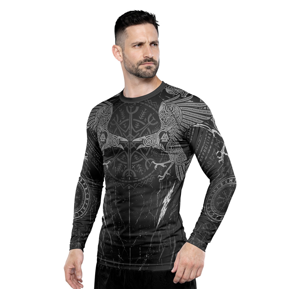 Rashninja Viking Raven Men's Long Sleeve Rash Guard