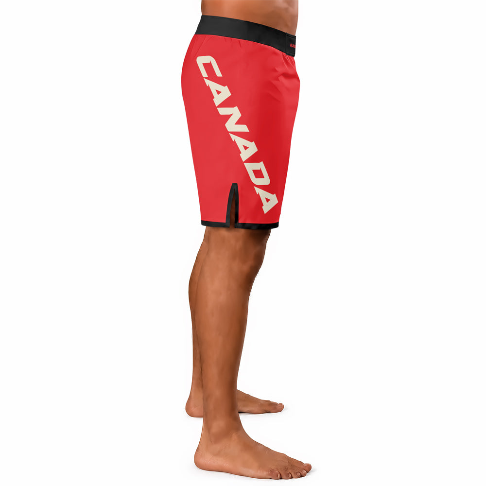 Rashninja Patriot Canada Flag Men's Fight Shorts