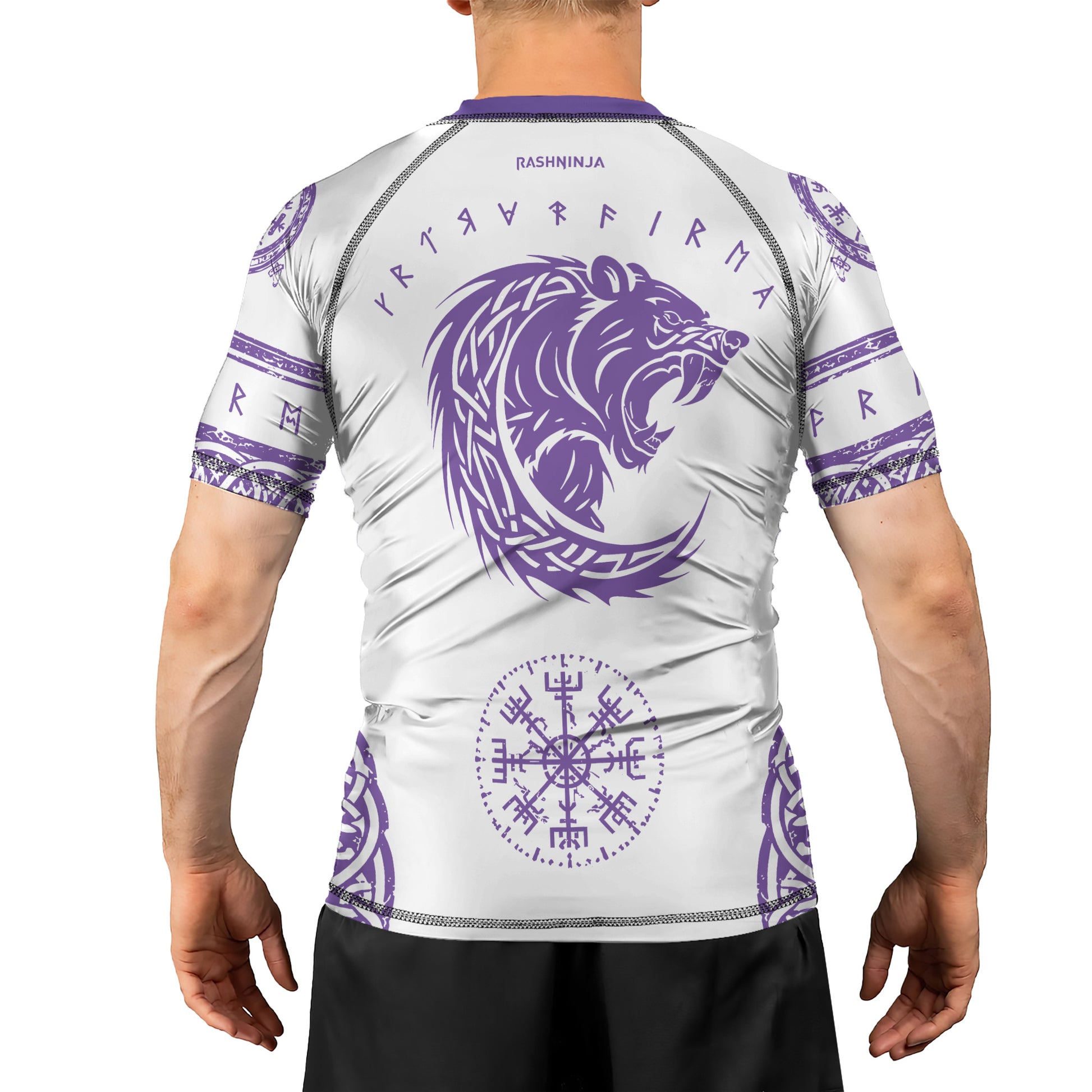 Rashninja Yggdrasil Bear Viking Men's Short Sleeve Rash Guard