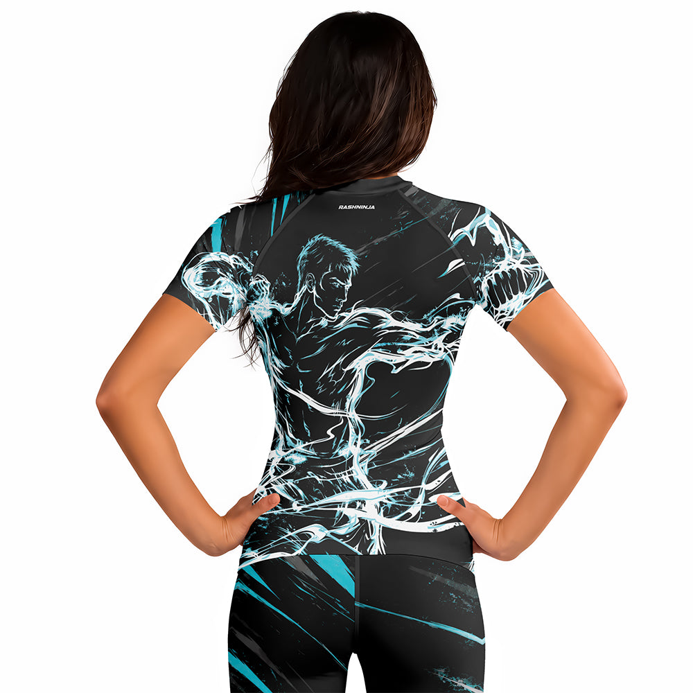 Rashninja Cyber Shadow Fighter Women's Short Sleeve Rash Guard