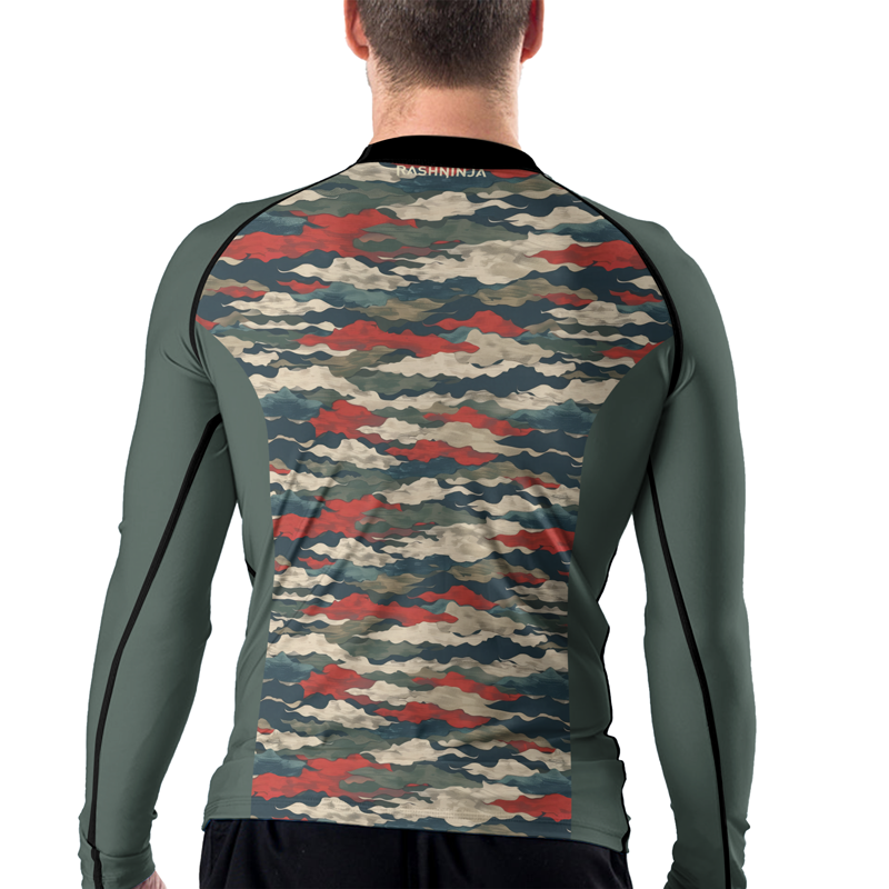 Rashninja Swiss Army Alpenflage Men's Long Sleeve Rash Guard