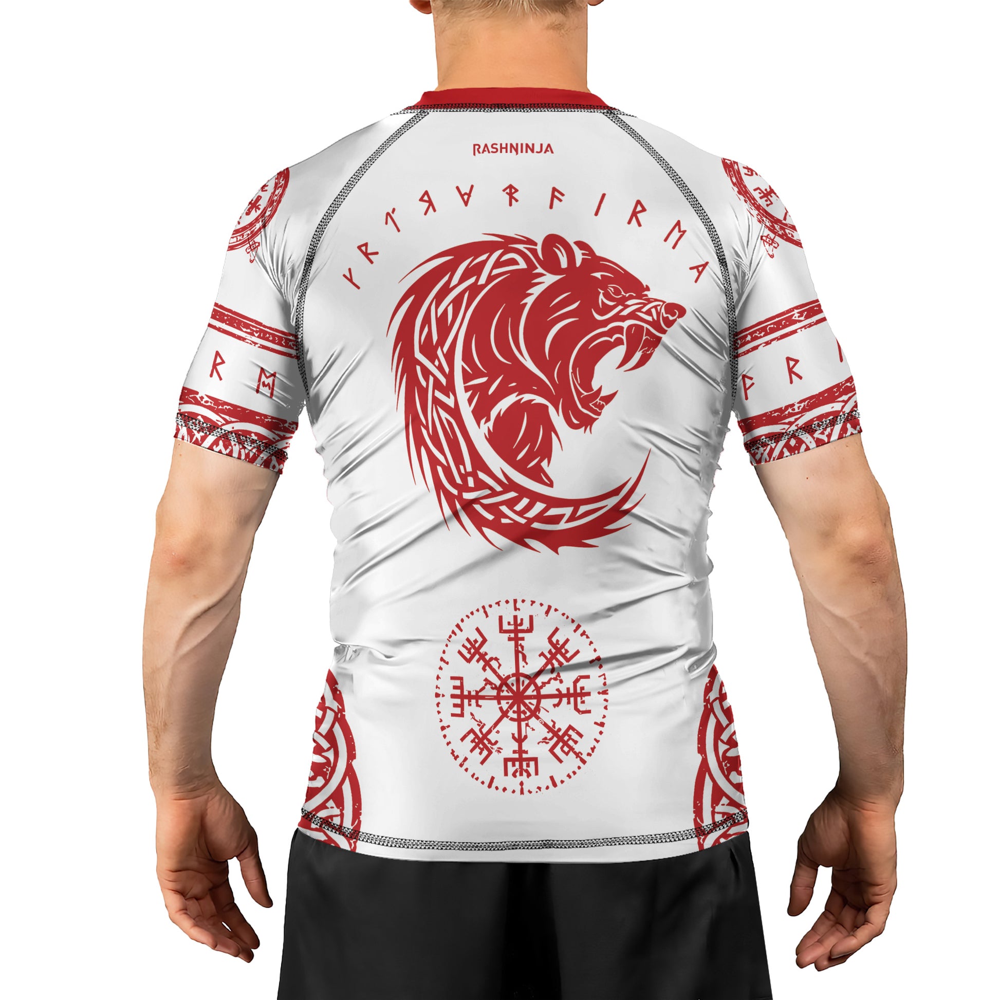 Rashninja Yggdrasil Bear Viking Men's Short Sleeve Rash Guard