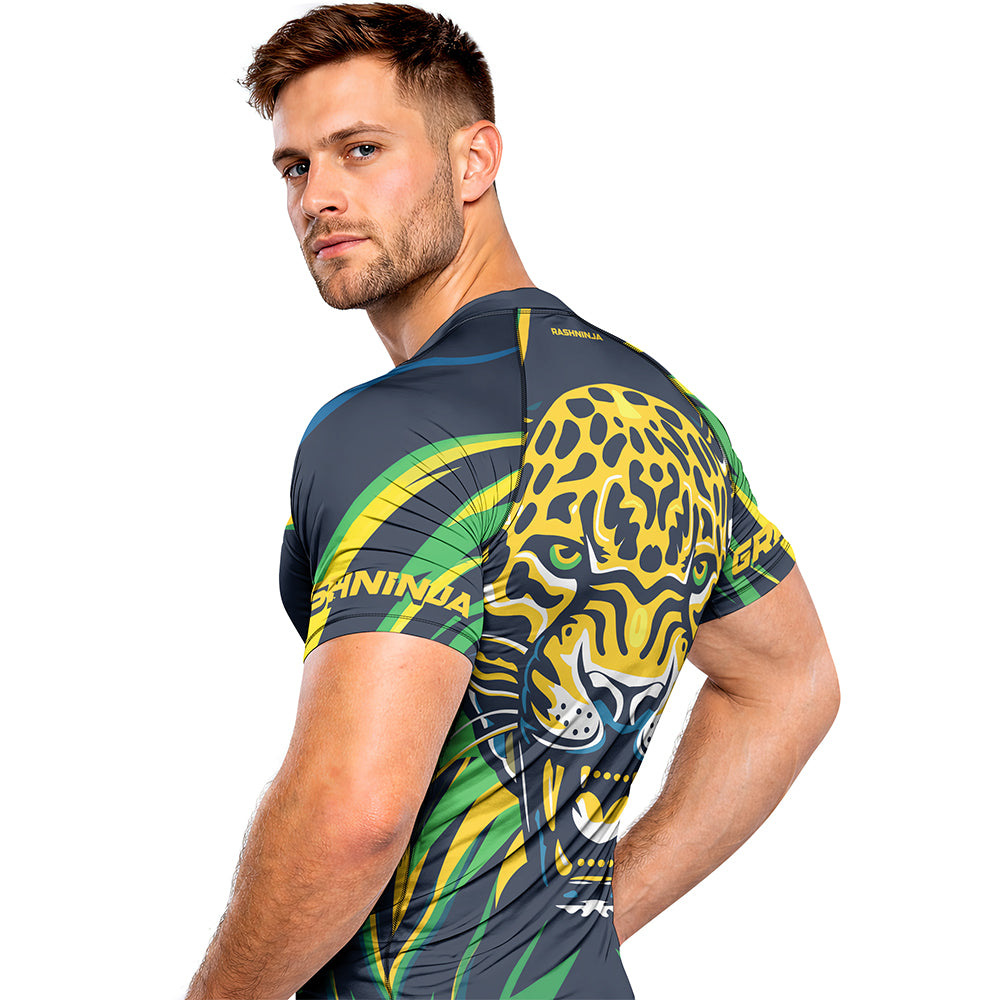 Rashninja Patriot Mexico Flag Men's Short Sleeve Rash Guard