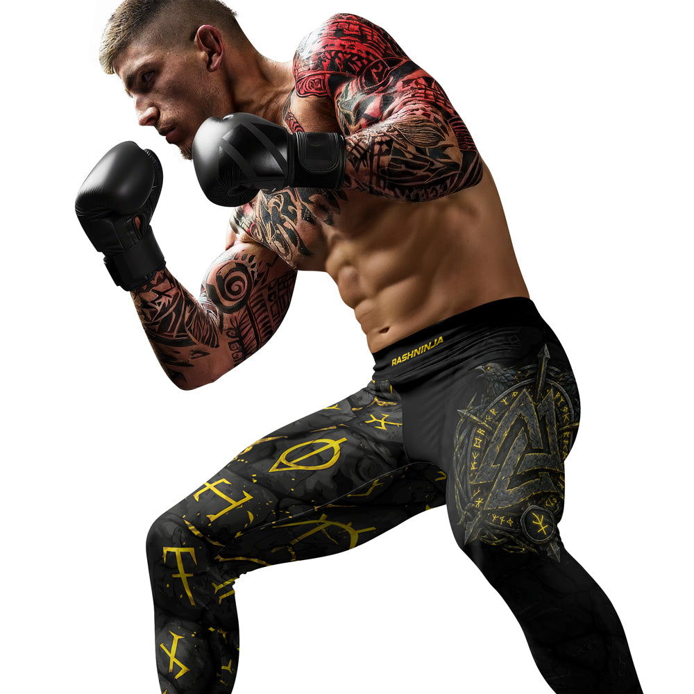 Rashninja Viking Raven Vegvisir Men's Spats