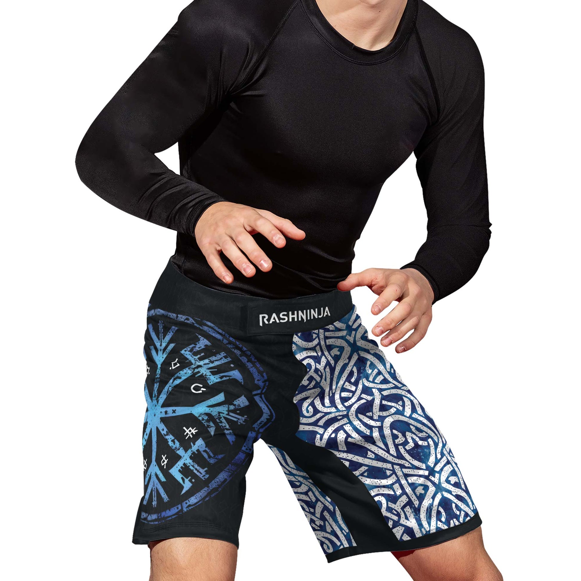 Rashninja Viking Helm of Awe Men's Fight Shorts