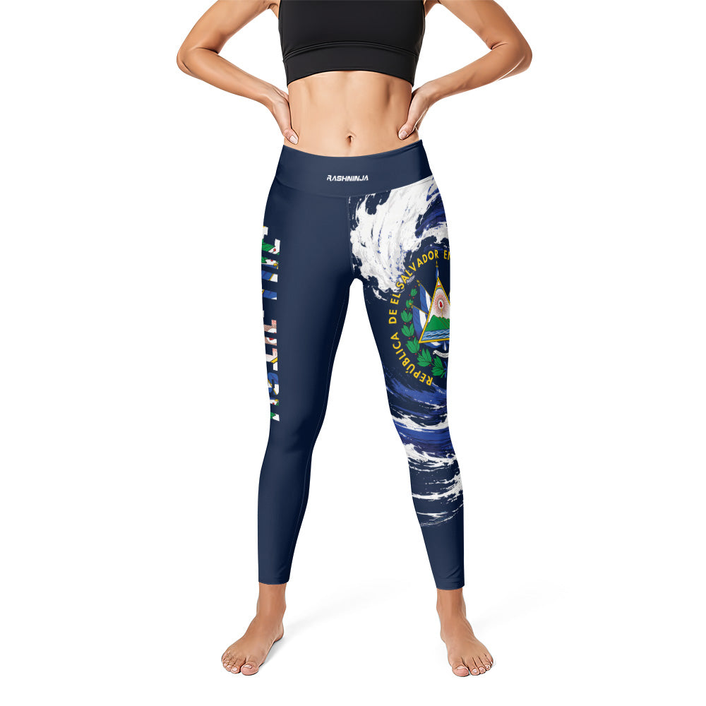 Rashninja Patriot El Salvador Flag Women's Leggings