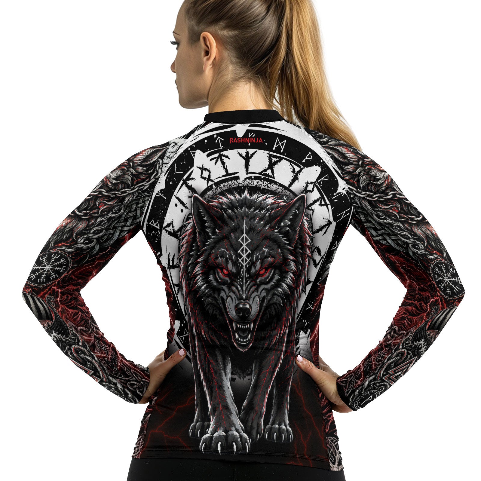 Rashninja Blood Fenrir Wolf Men's Fight Shorts